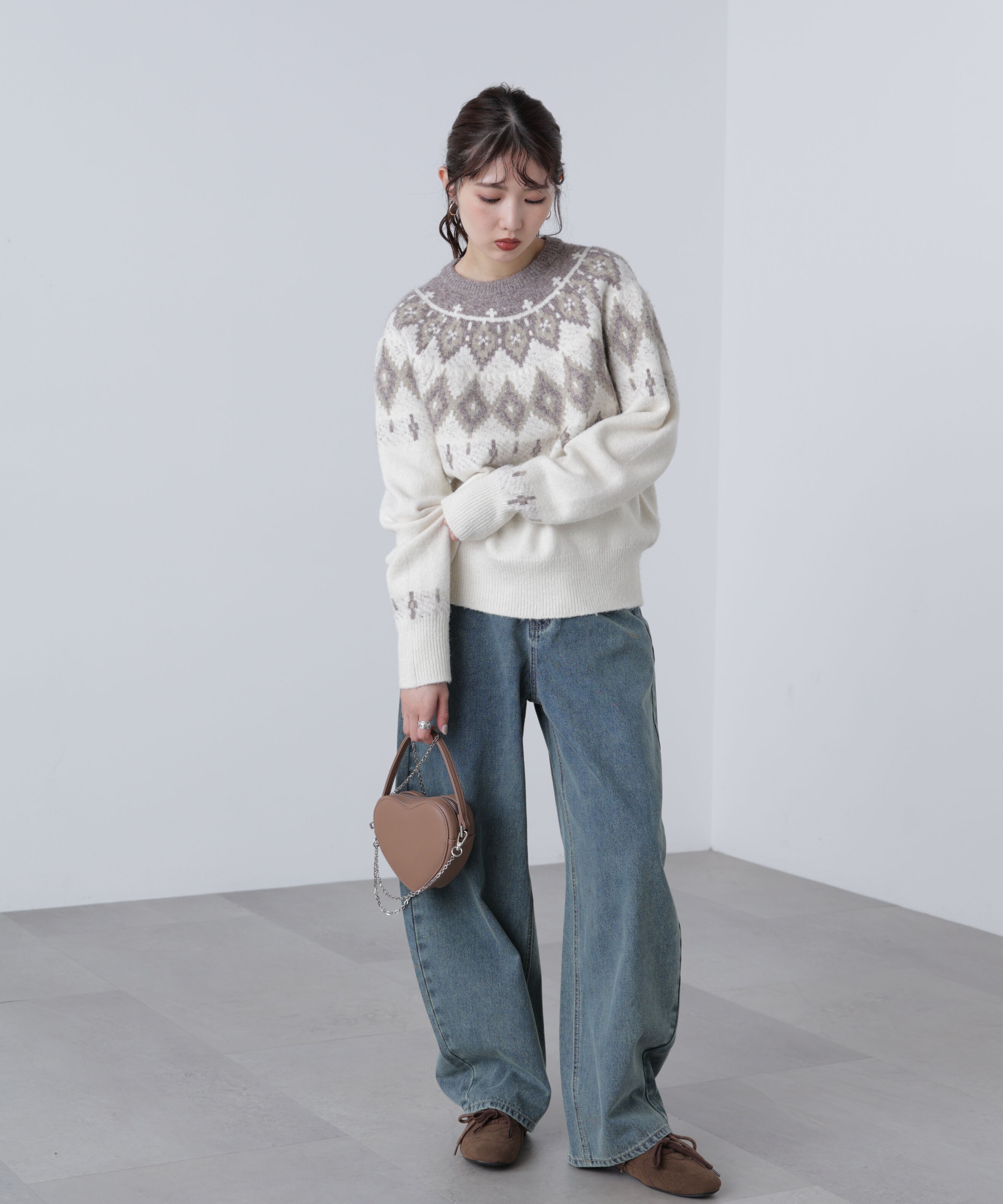  「ウール混ノルディックニット」|ニット・セーター|