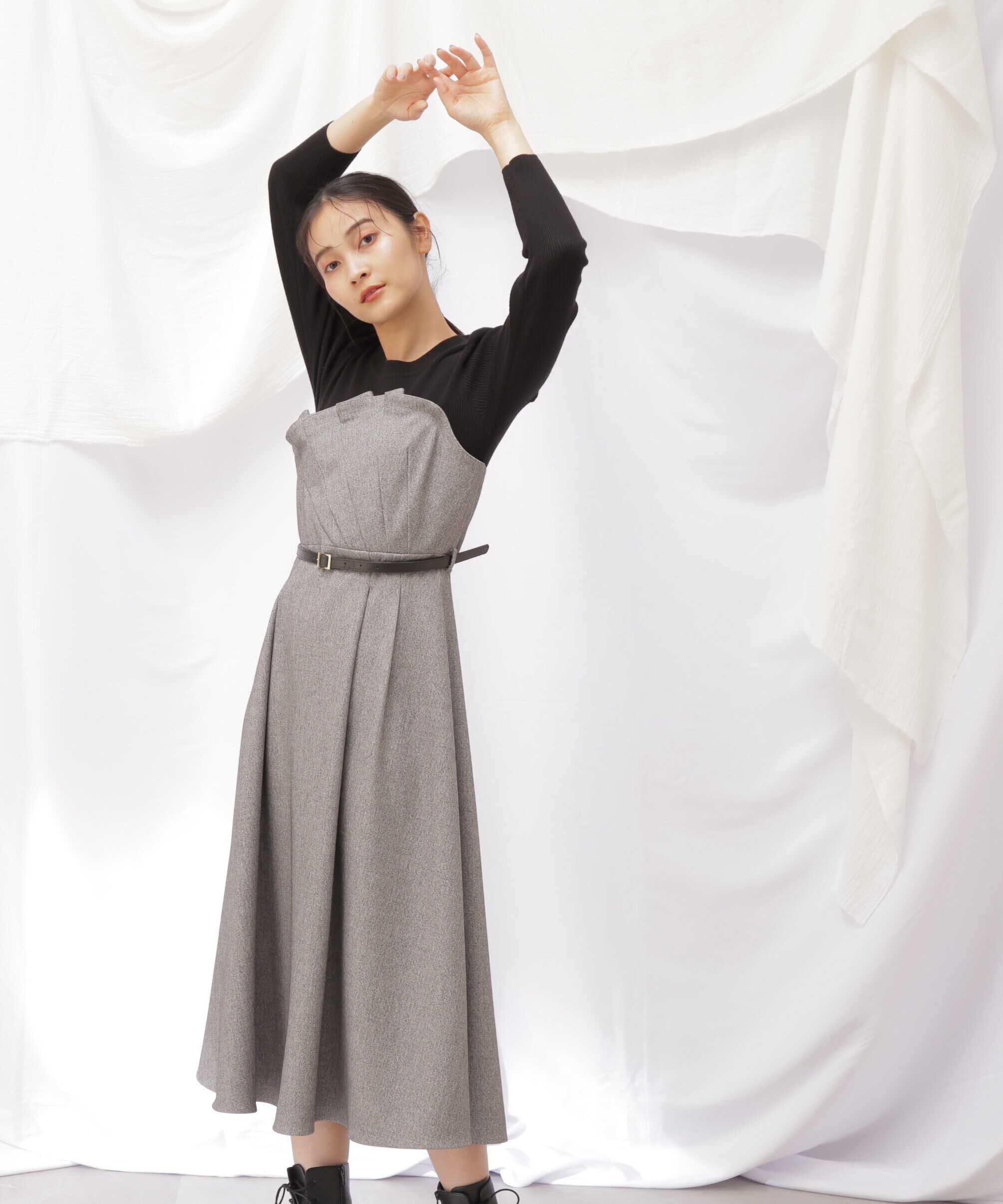  「ニットドッキングワンピース」|ワンピース|