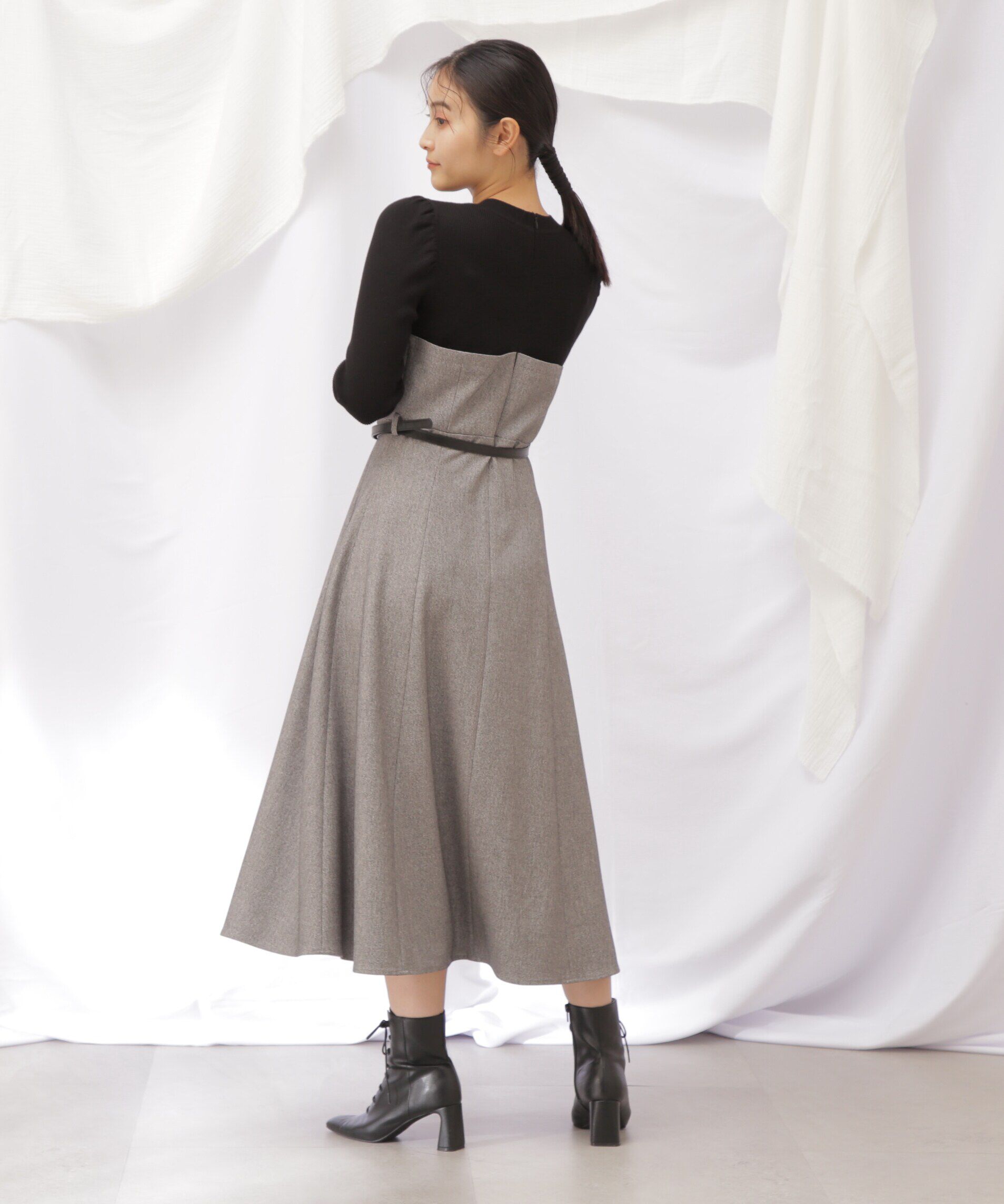  「ニットドッキングワンピース」|ワンピース|