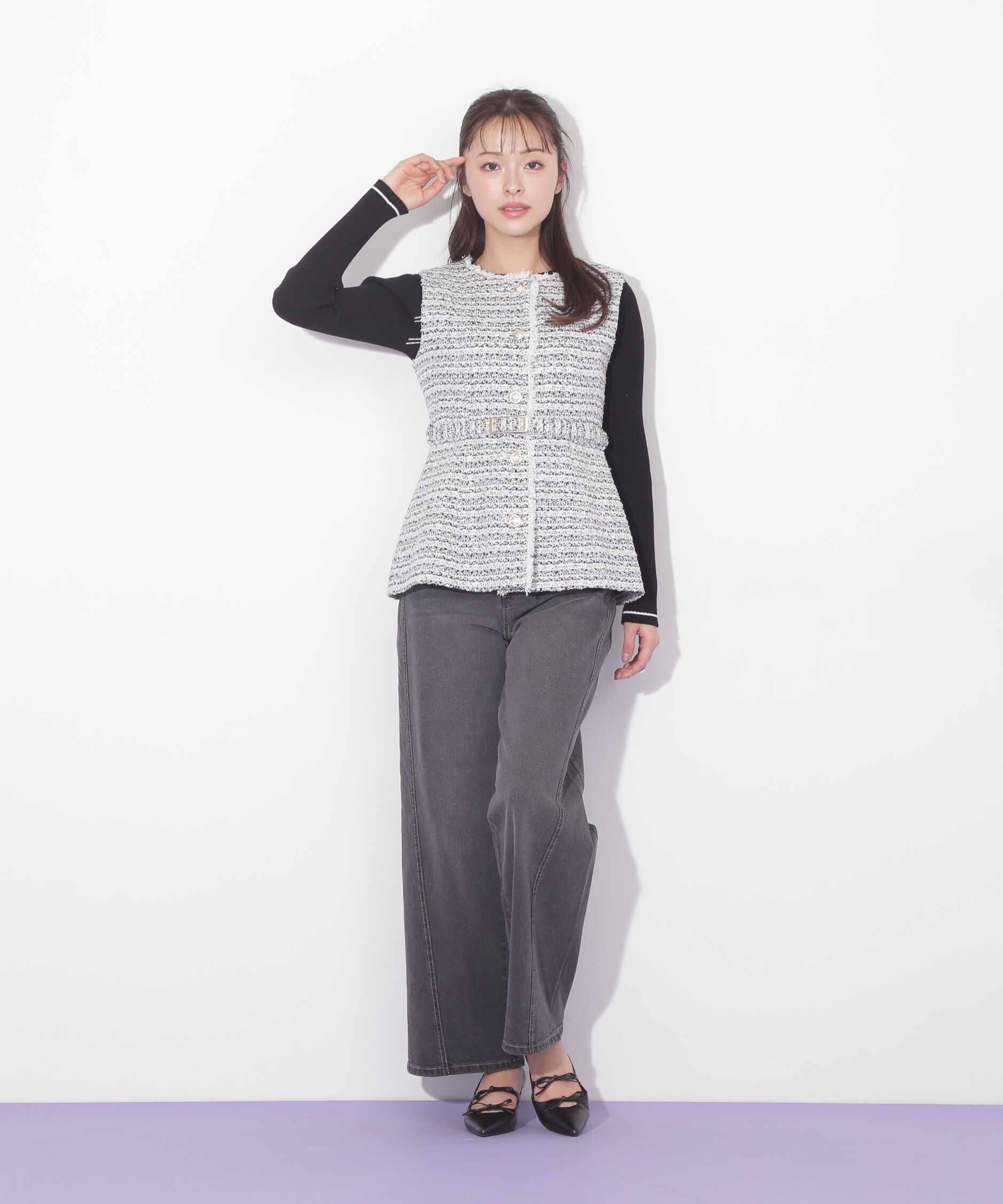  「ベルト付きノーカラージレ」|その他|