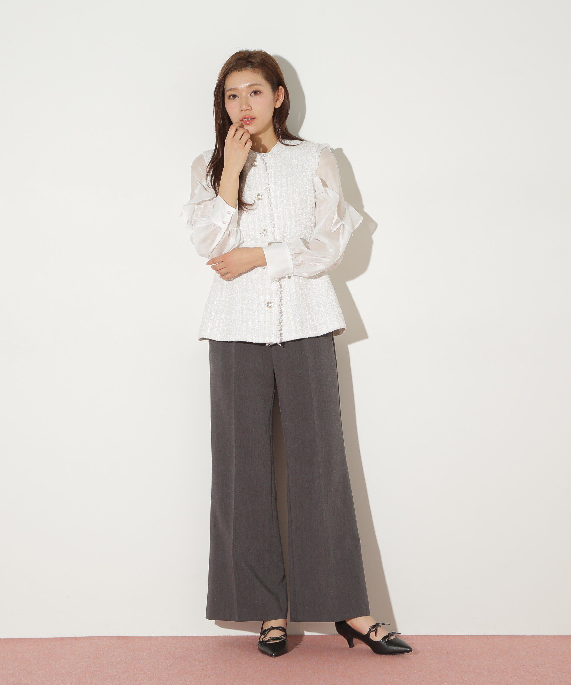  「ベルト付きノーカラージレ」|その他|