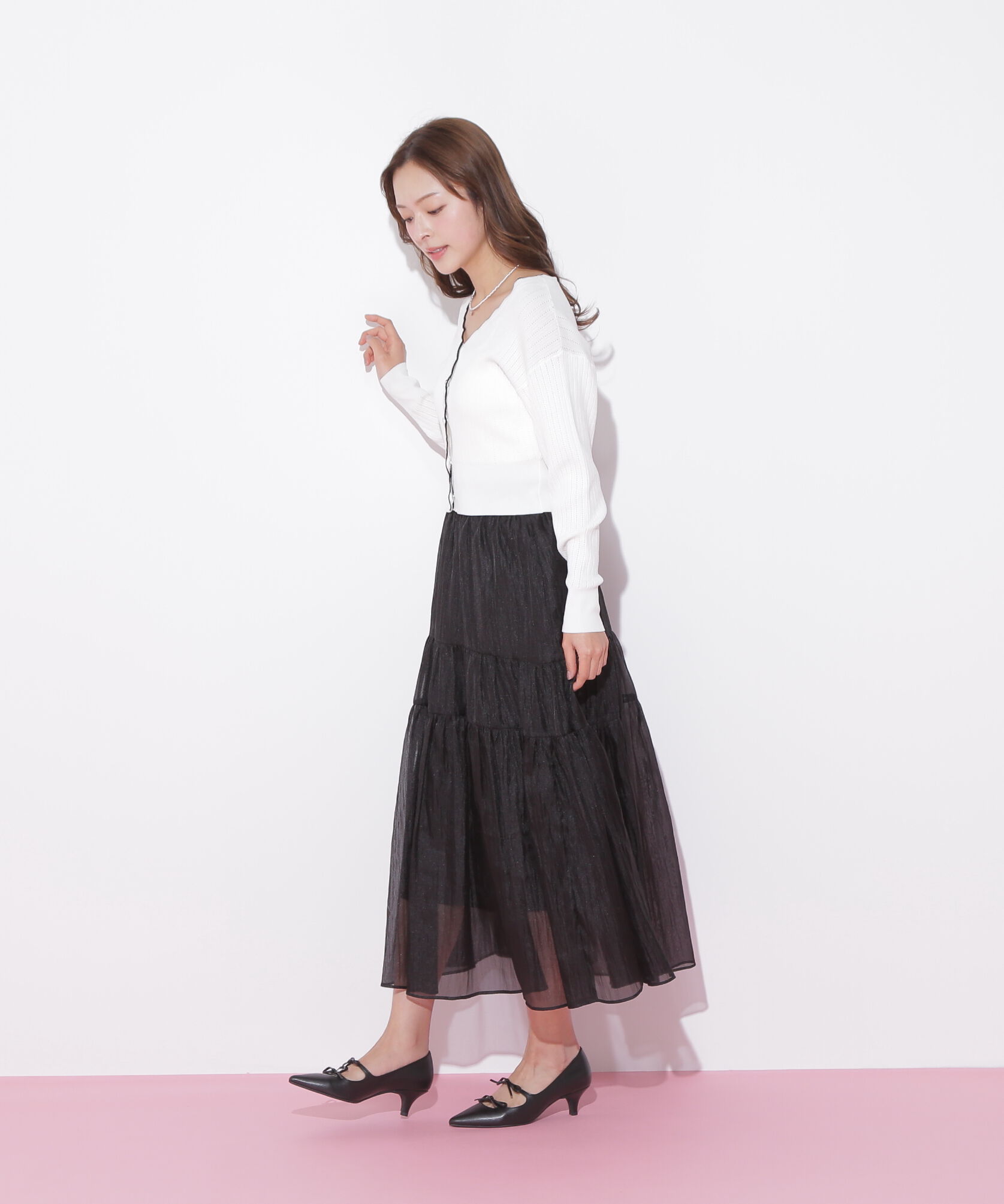  「シアーシャイニーボリュームスカート」|スカート|