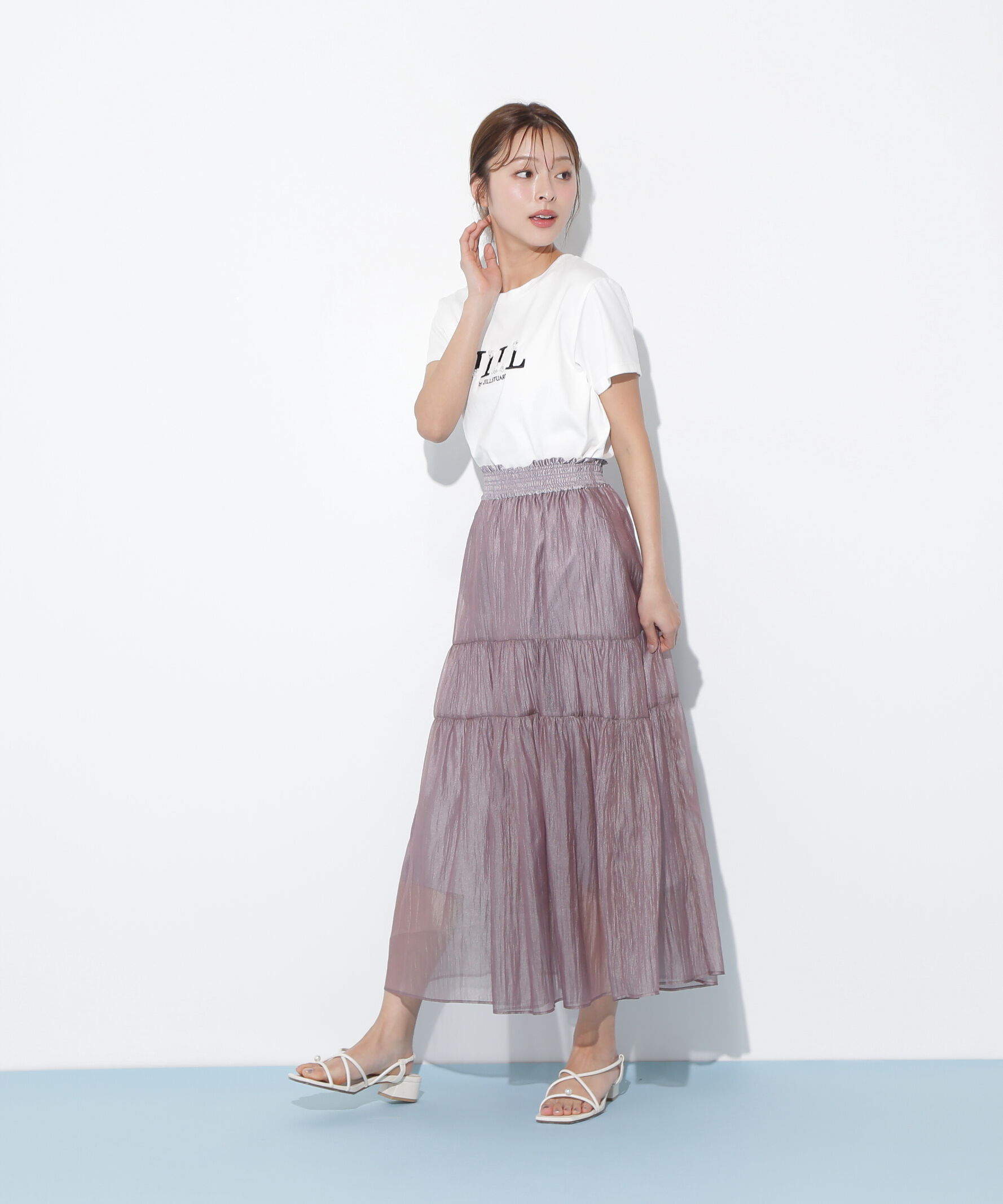  「シアーシャイニーボリュームスカート」|スカート|