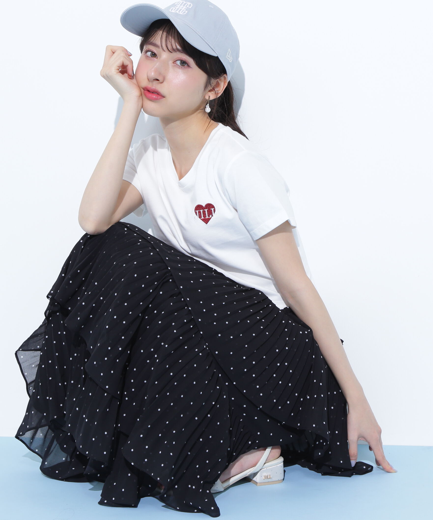  「クロップドハート刺繍Tシャツ」|Tシャツ・カットソー|