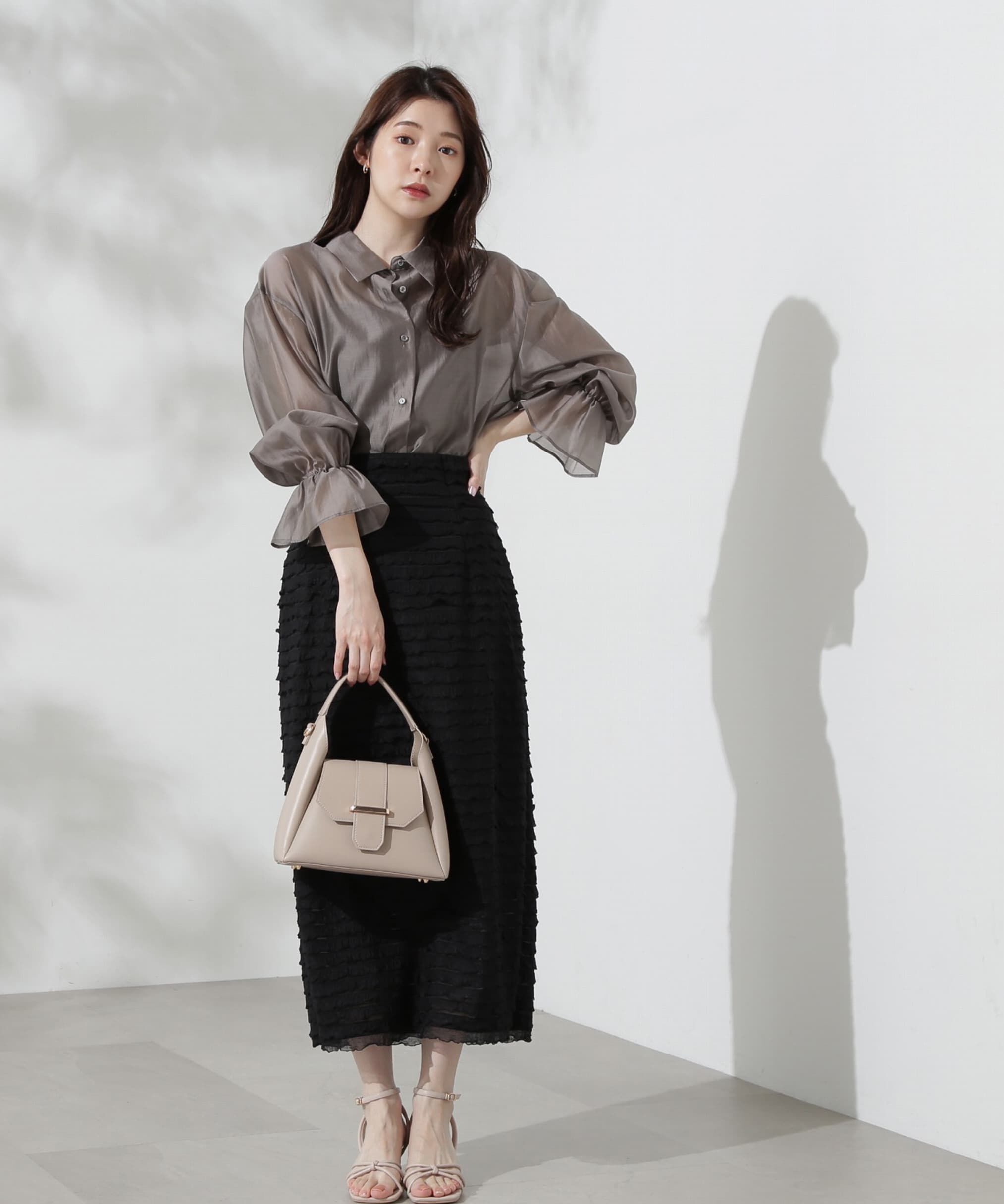 PROPORTION BODY DRESSING「キャンディースリーブシアーシャツ」|シャツ・ブラウス|