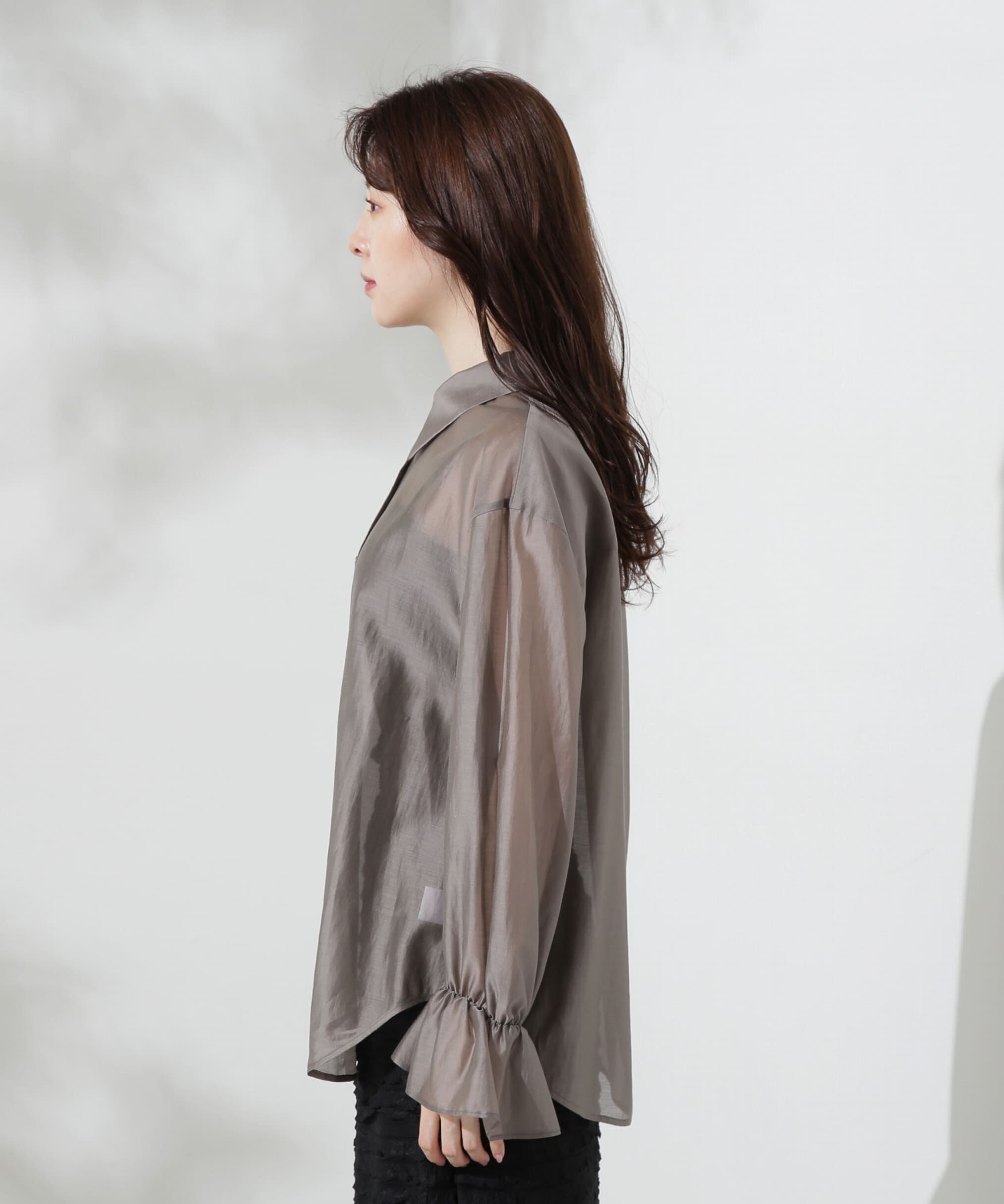 PROPORTION BODY DRESSING「キャンディースリーブシアーシャツ」|シャツ・ブラウス|