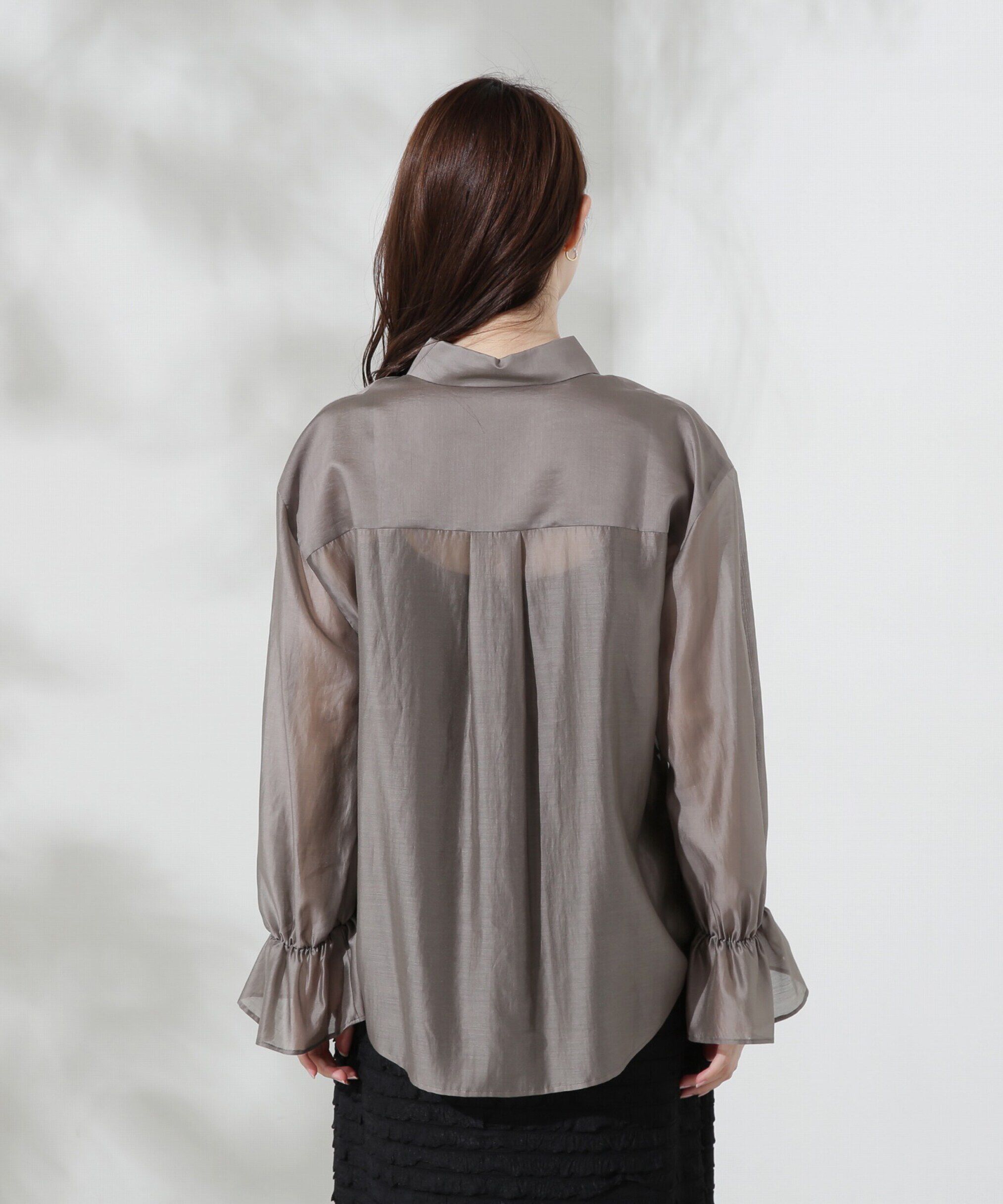 PROPORTION BODY DRESSING「キャンディースリーブシアーシャツ」|シャツ・ブラウス|