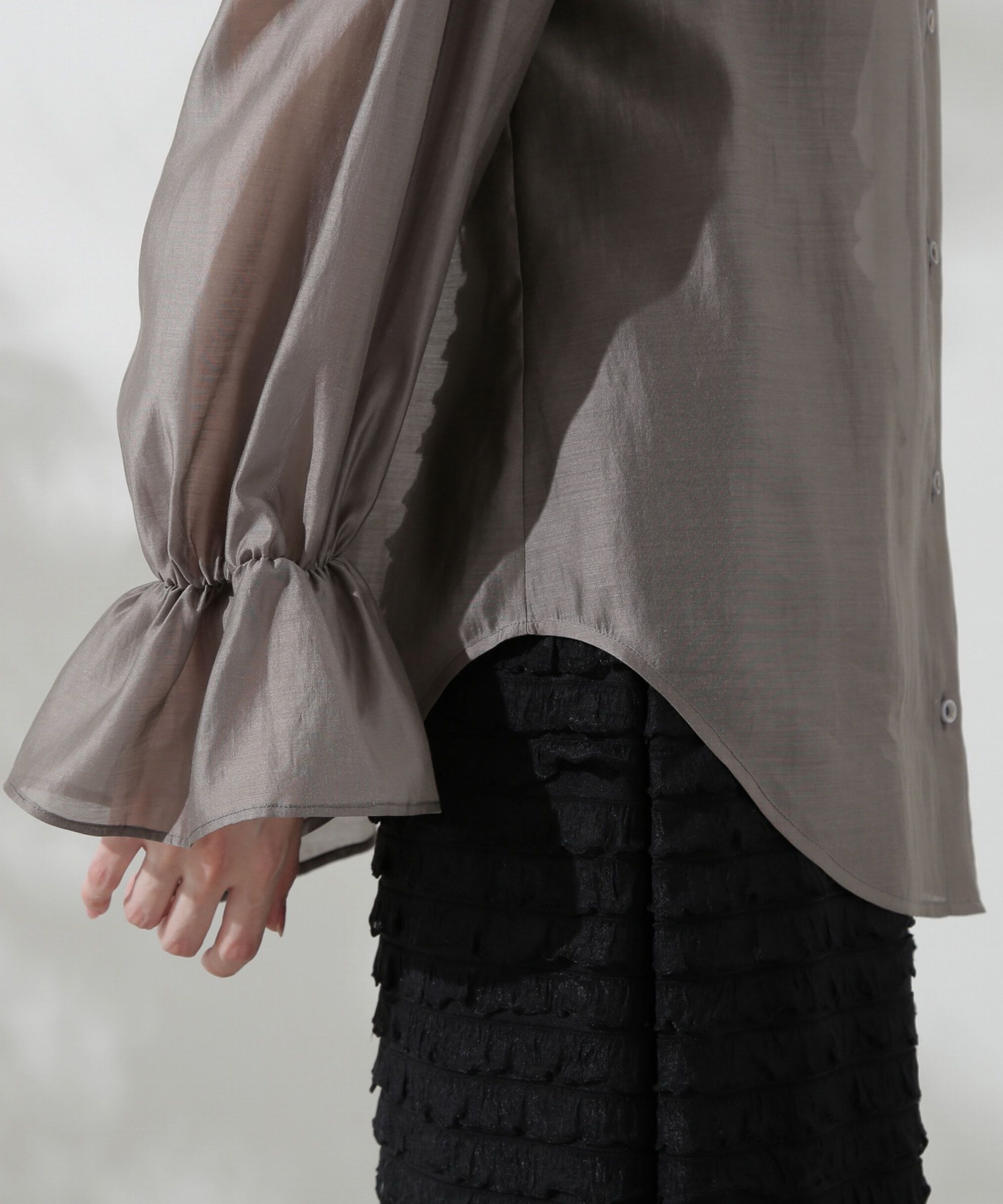 PROPORTION BODY DRESSING「キャンディースリーブシアーシャツ」|シャツ・ブラウス|