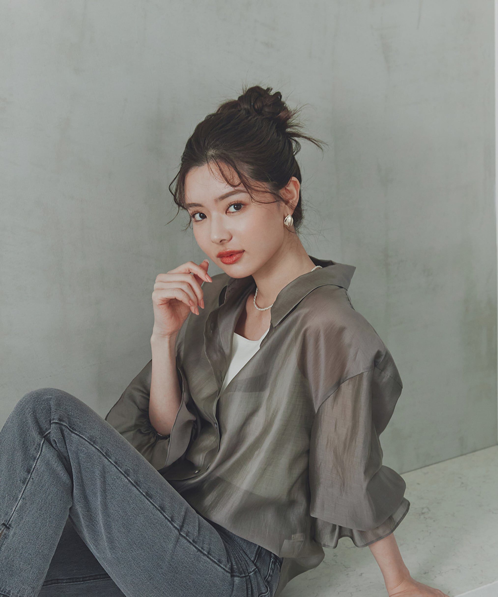 PROPORTION BODY DRESSING「キャンディースリーブシアーシャツ」|シャツ・ブラウス|