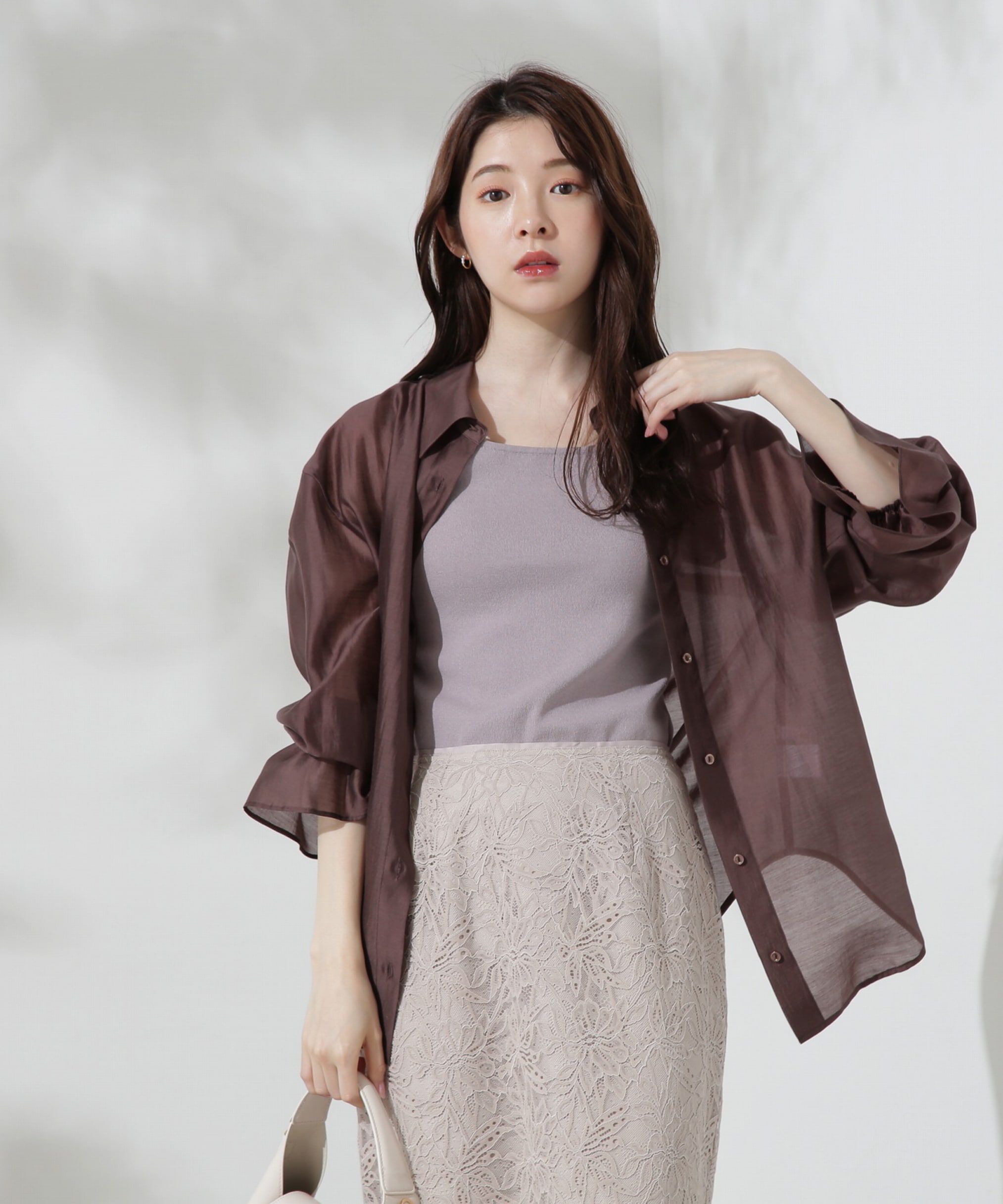 PROPORTION BODY DRESSING「キャンディースリーブシアーシャツ」|シャツ・ブラウス|