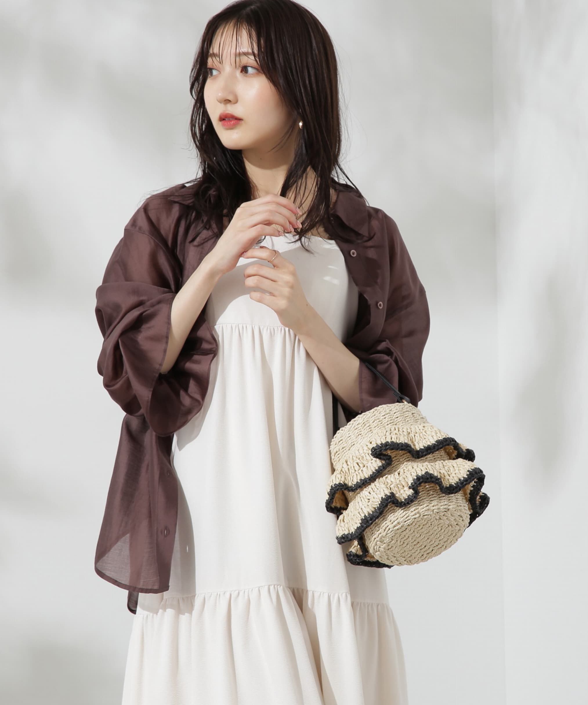 PROPORTION BODY DRESSING「キャンディースリーブシアーシャツ」|シャツ・ブラウス|