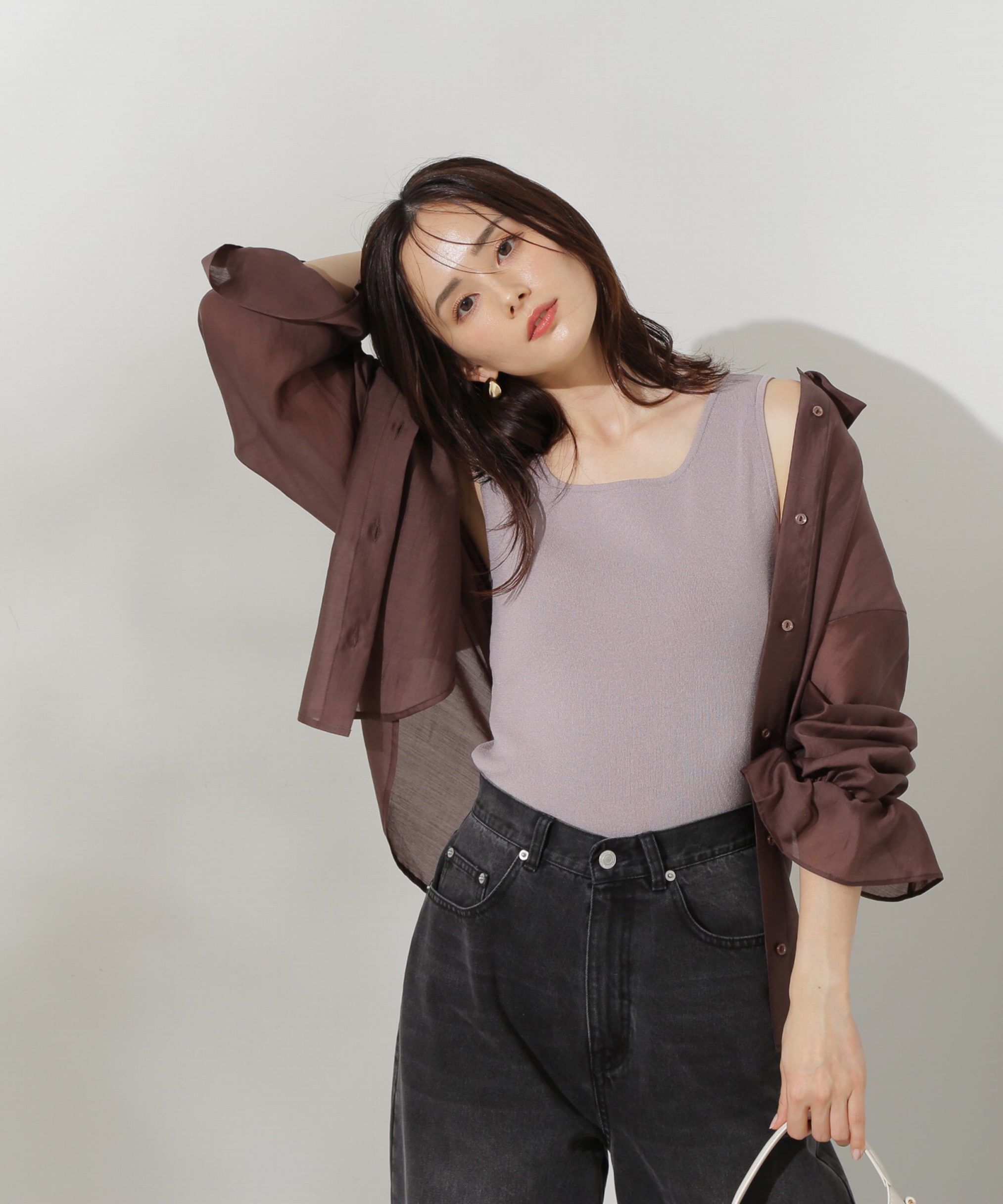 PROPORTION BODY DRESSING「キャンディースリーブシアーシャツ」|シャツ・ブラウス|