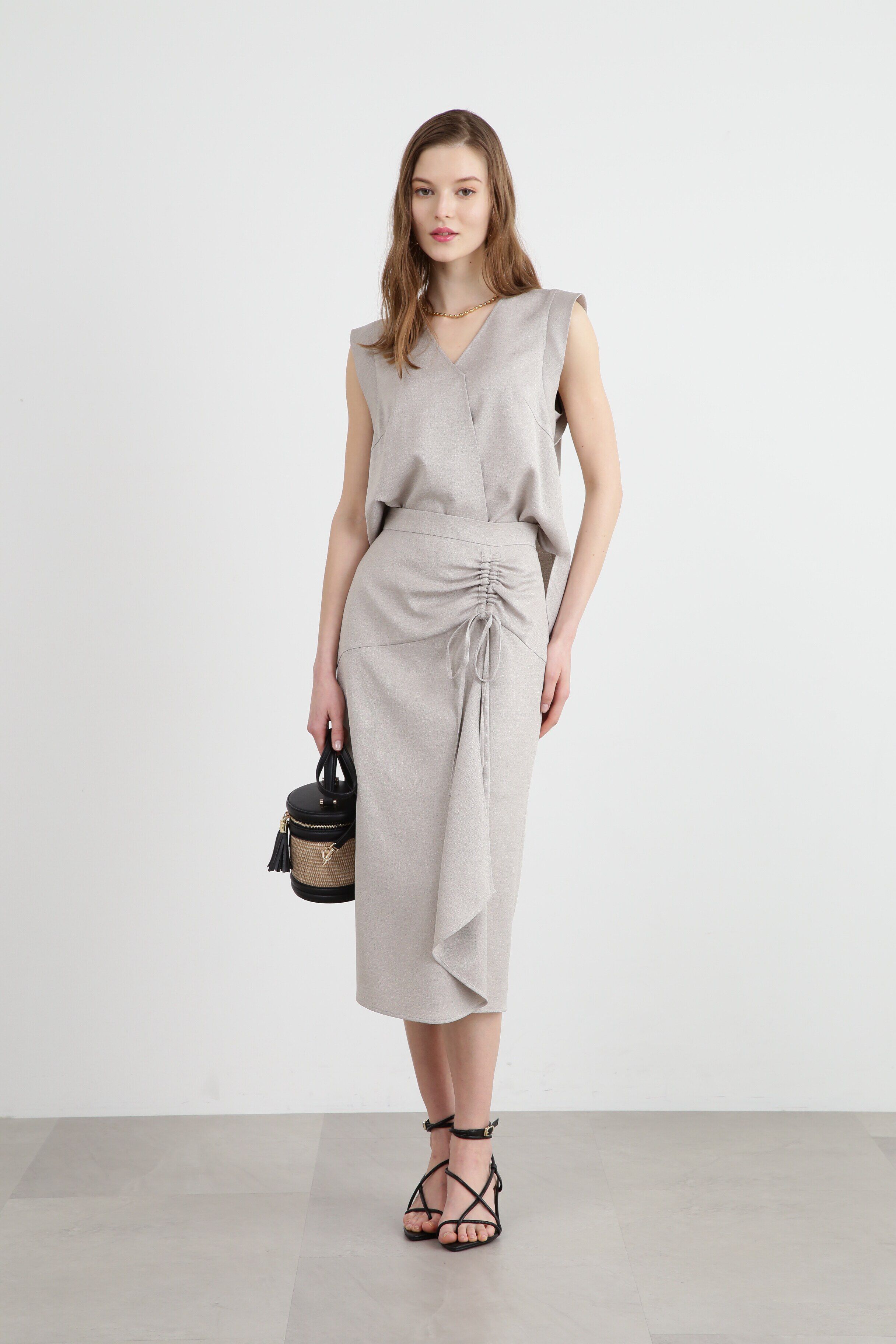  「◆スラブツイルセットアップブラウス」|シャツ・ブラウス|