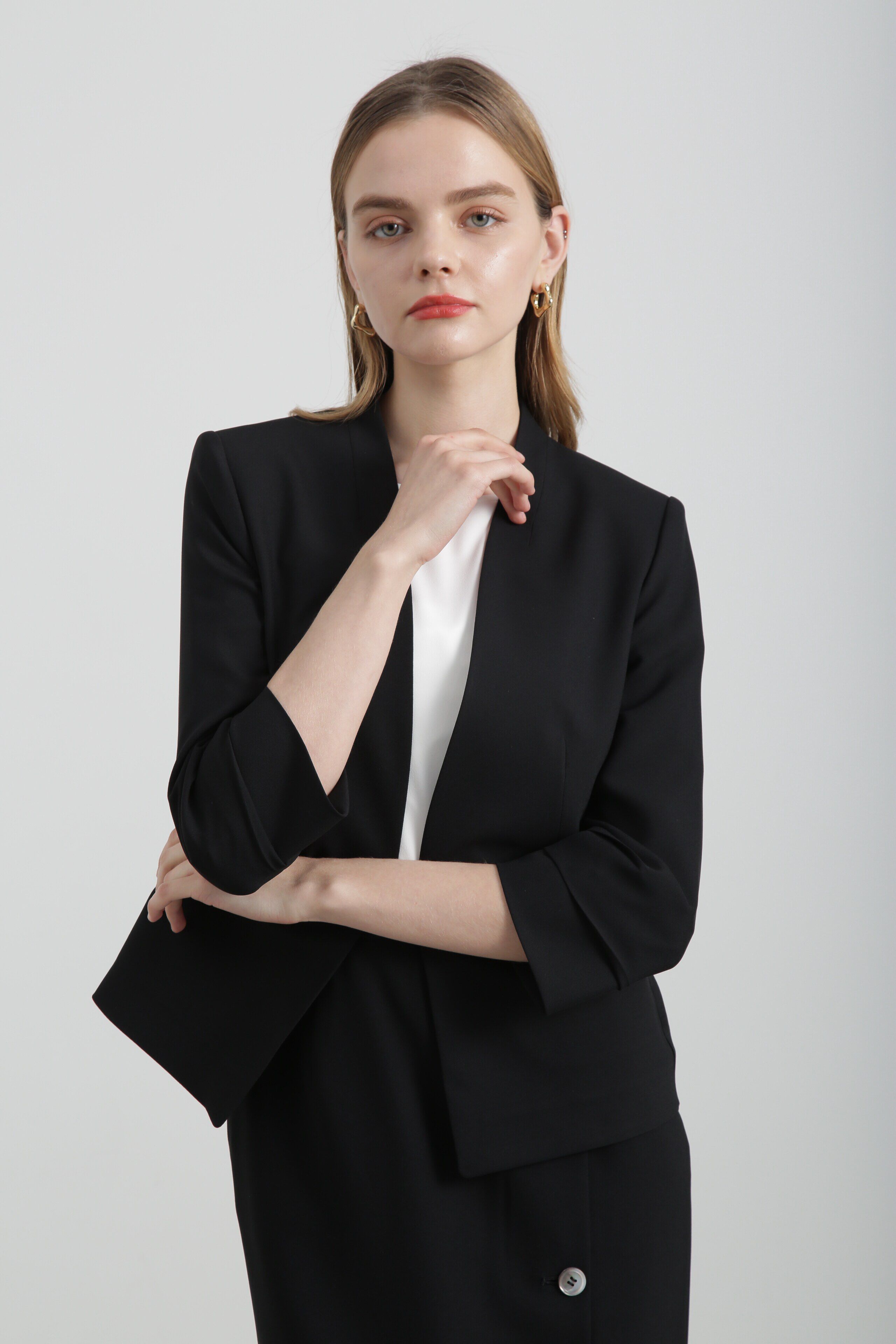  「◆タックカフスジャケット」|その他|ブラック