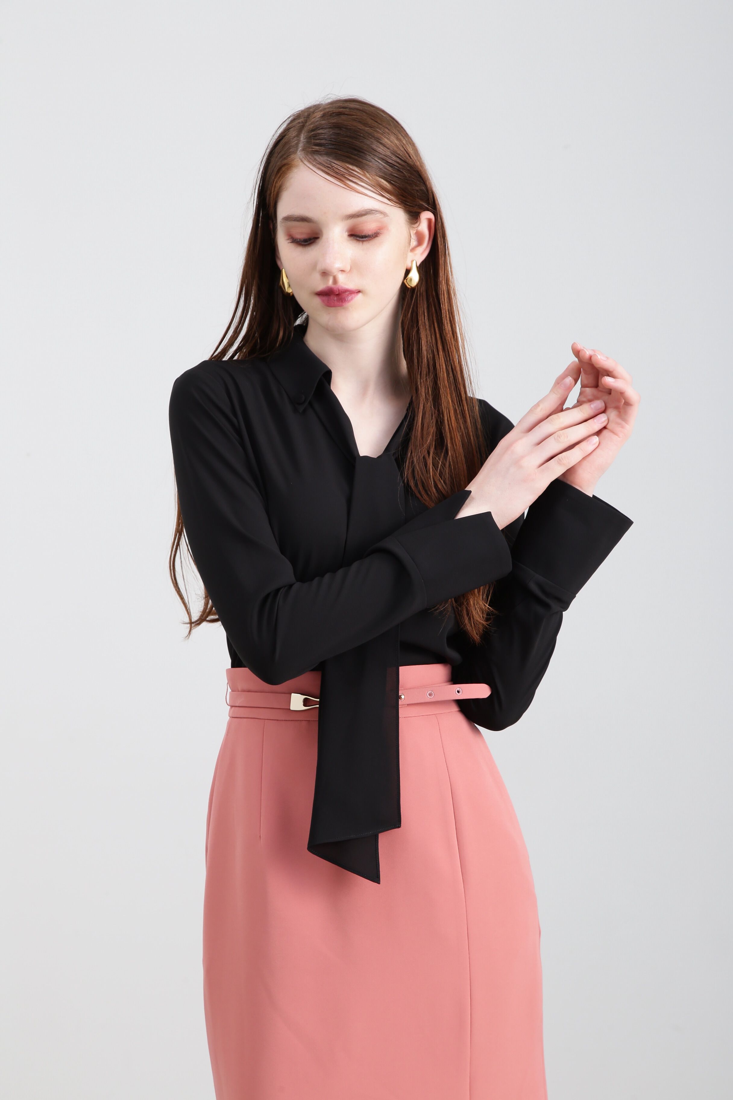  「◆ボタンダウンボウタイシャツ」|シャツ・ブラウス|