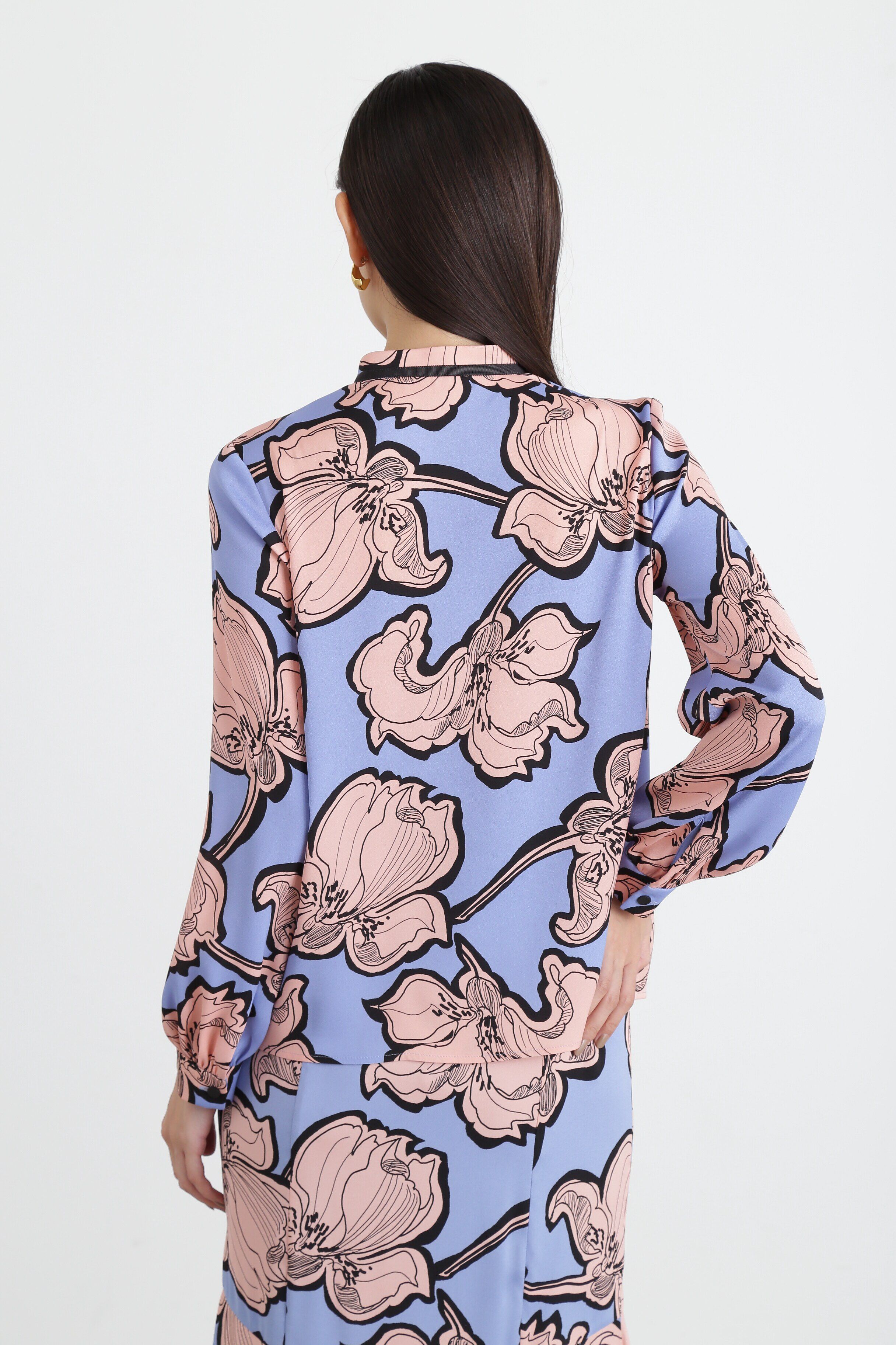  「◆アブストラクトリーフプリントブラウス」|シャツ・ブラウス|