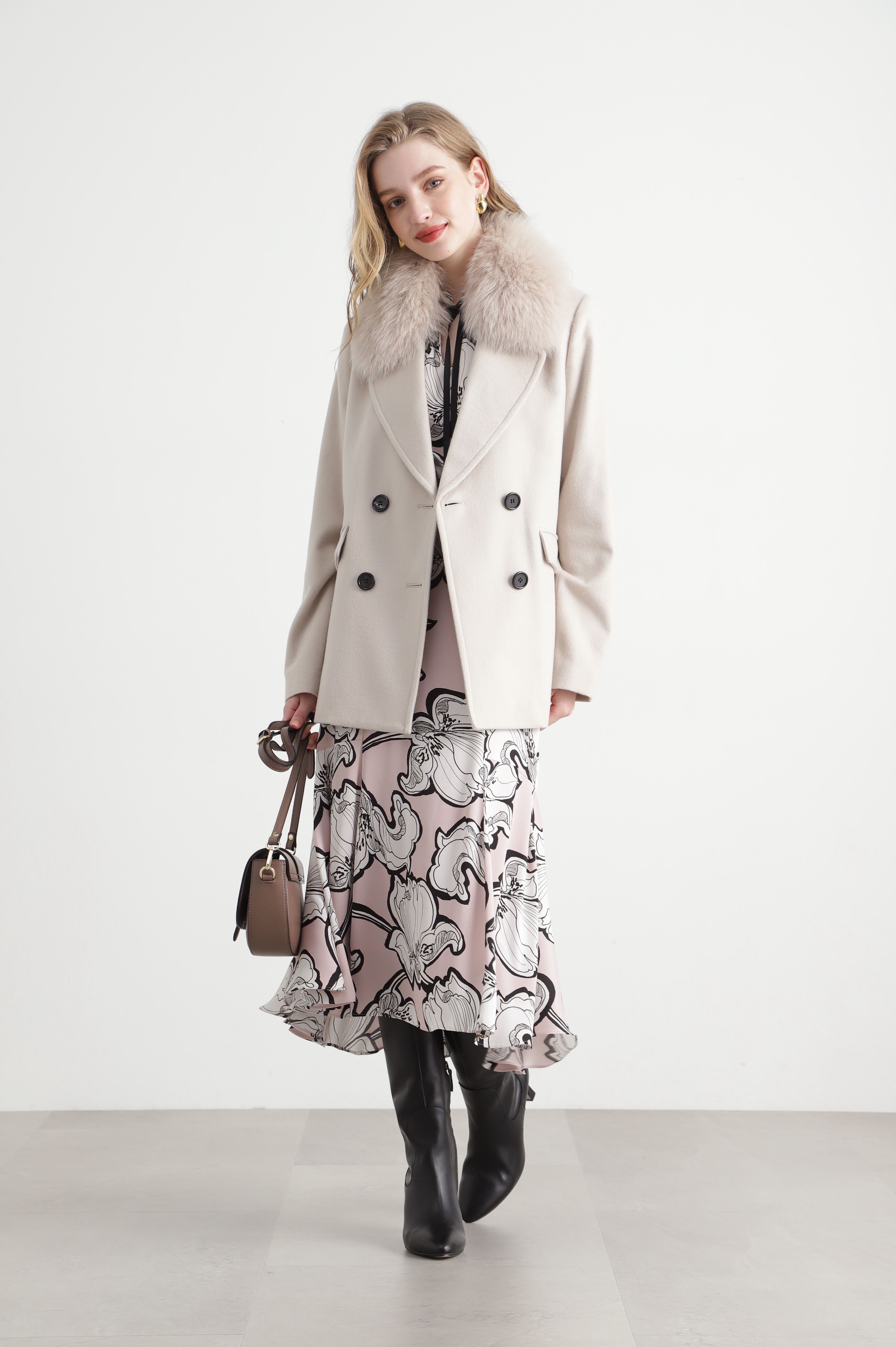  「◆アブストラクトリーフプリントブラウス」|シャツ・ブラウス|