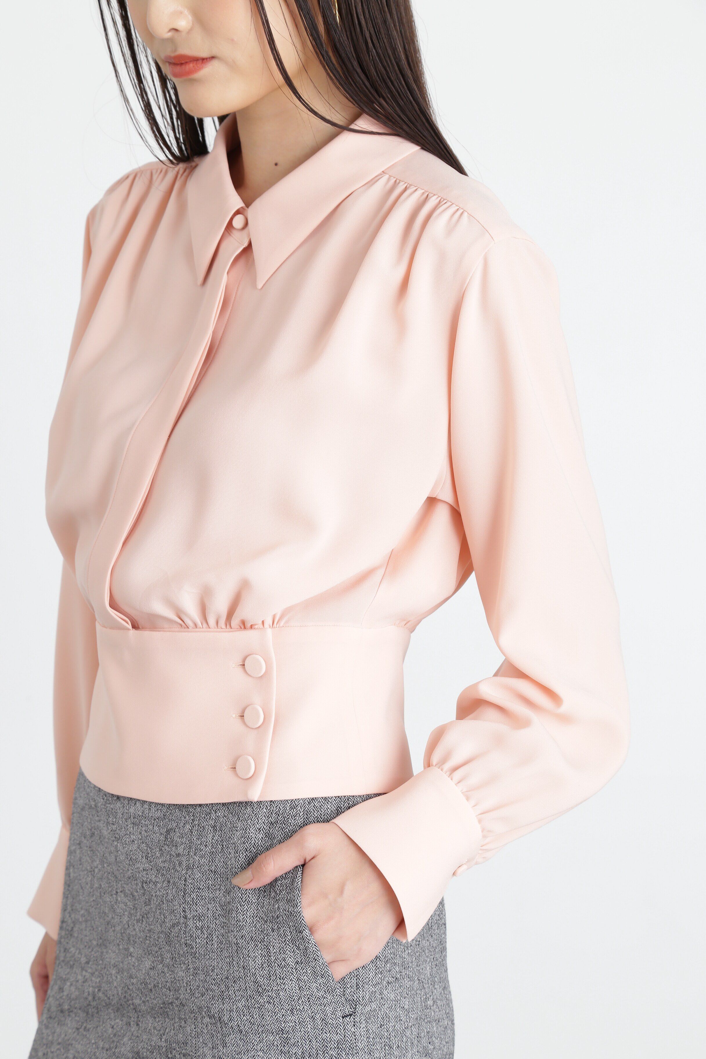  「◆シャツカラーブラウジングブラウス」|シャツ・ブラウス|