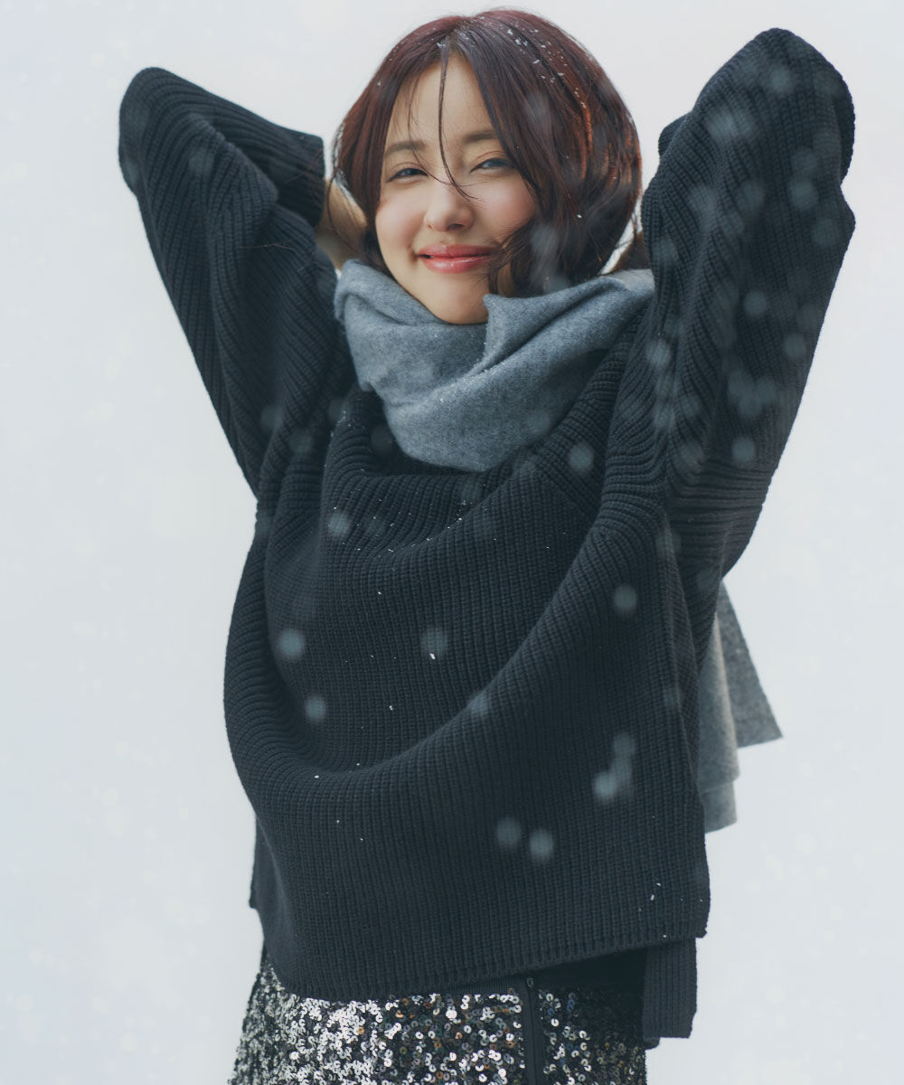  「カシミヤ100%ボリュームストール」|バンダナ・スカーフ|