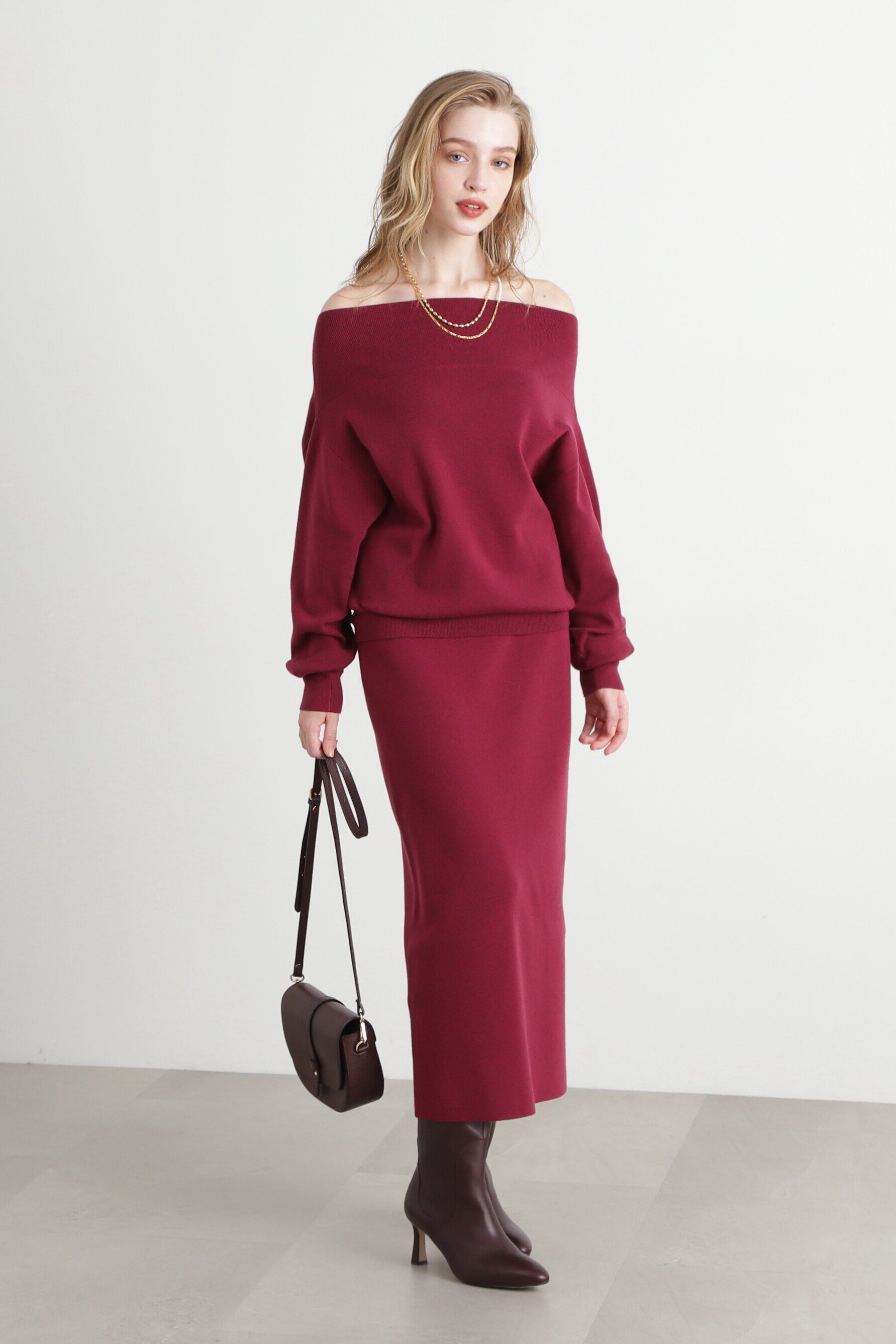  「バックベンツニットスカート」|スカート|