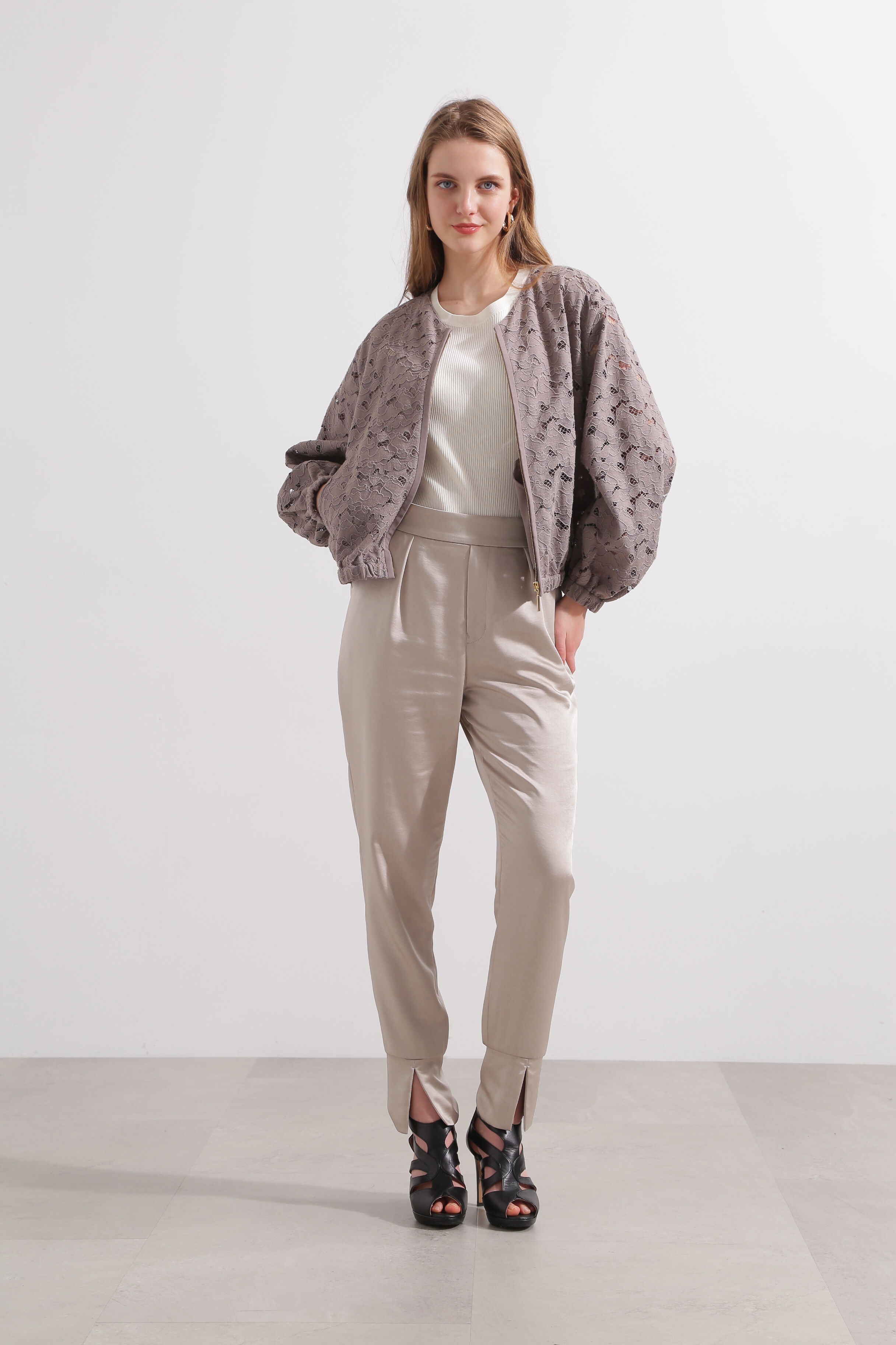  「◆レースジップブルゾン」|ブルゾン・スタジャン|