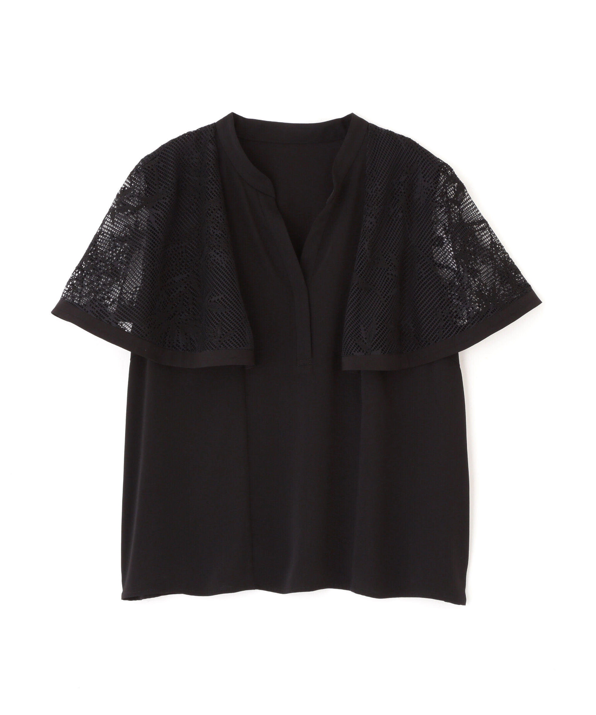  「◆レースコンビスキッパーブラウス」|シャツ・ブラウス|