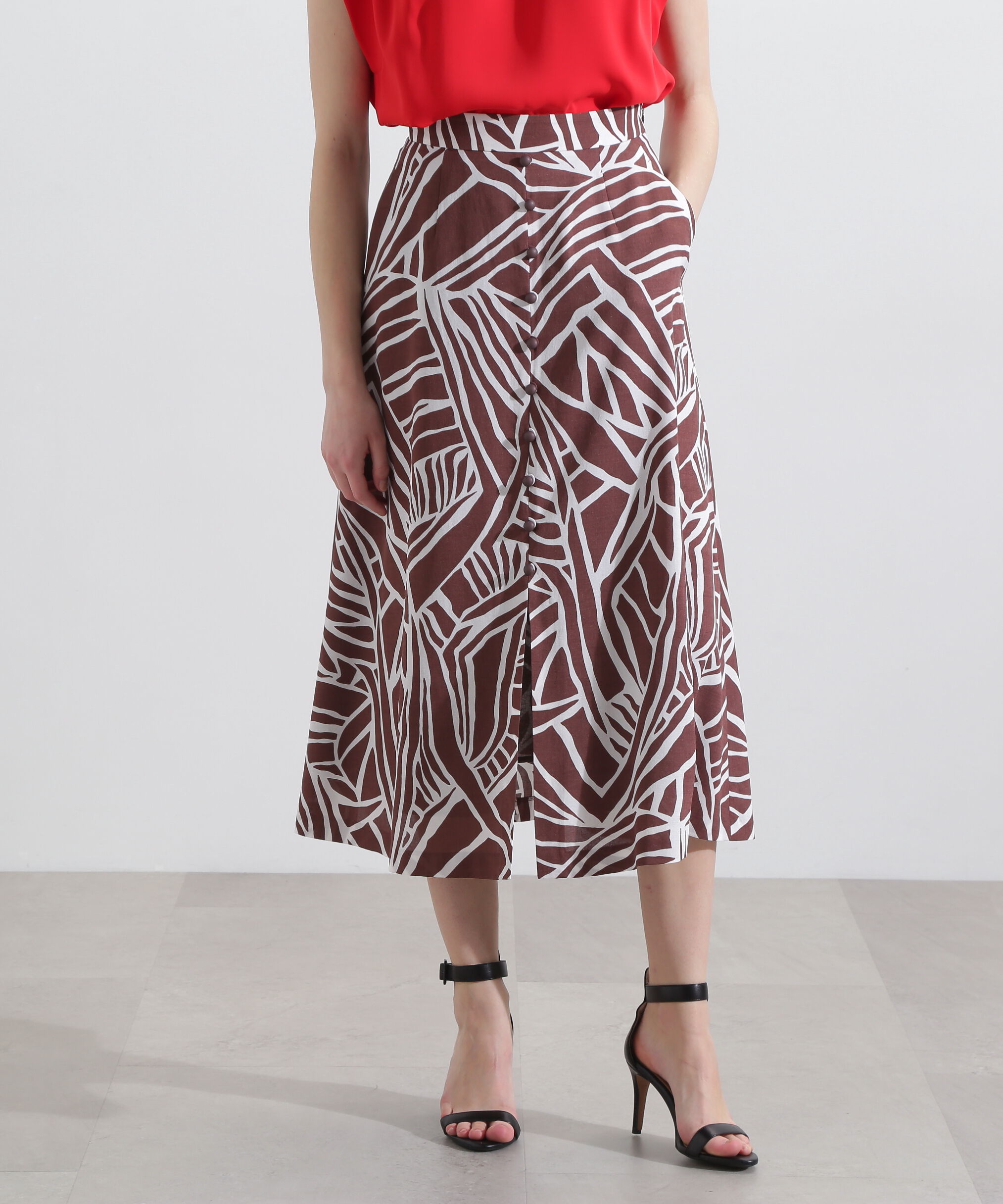  「◆アニマルプリントスカート」|スカート|ブラウン