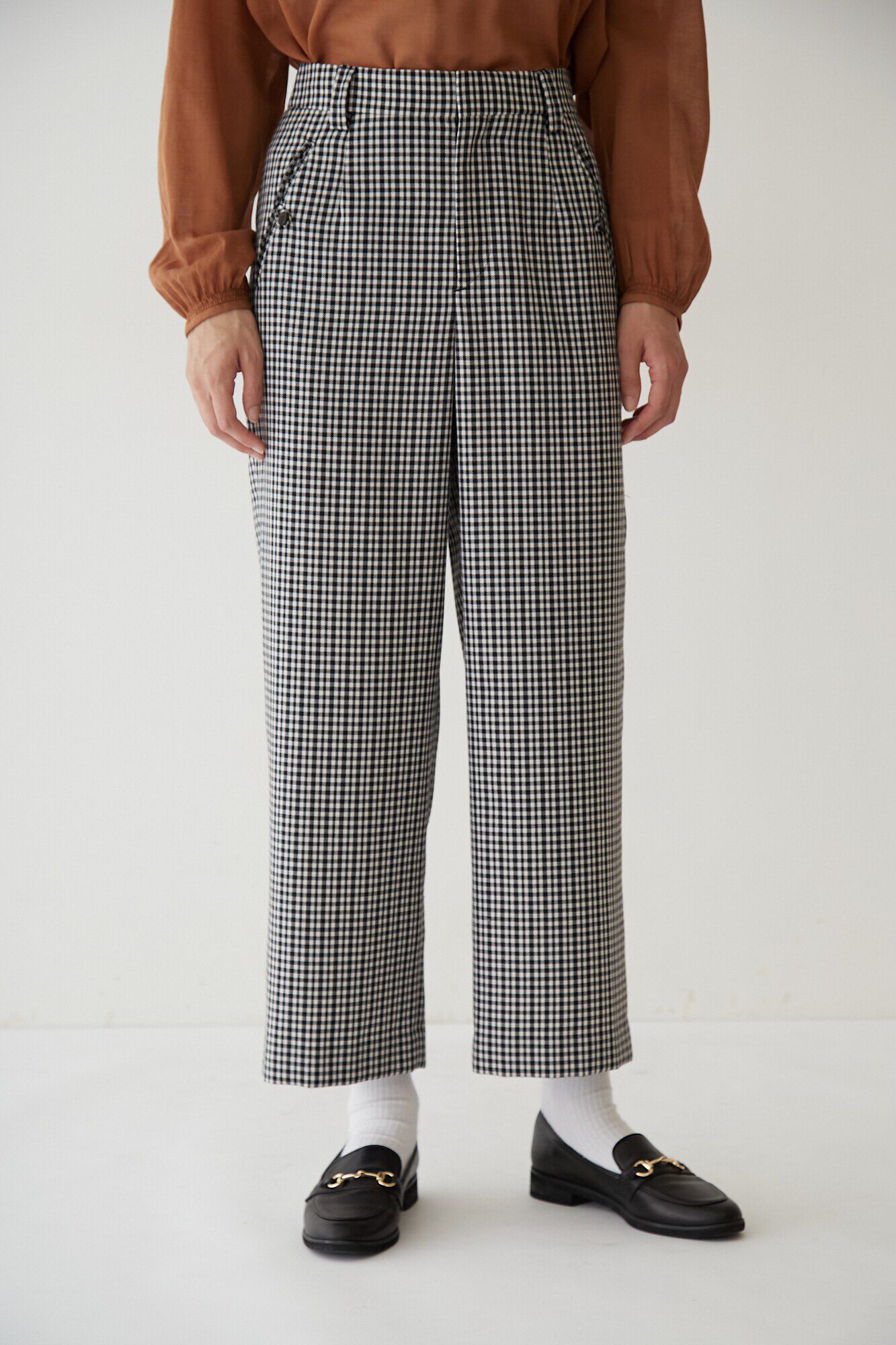  「◆ウールポリエステルチェックパンツ」|その他|