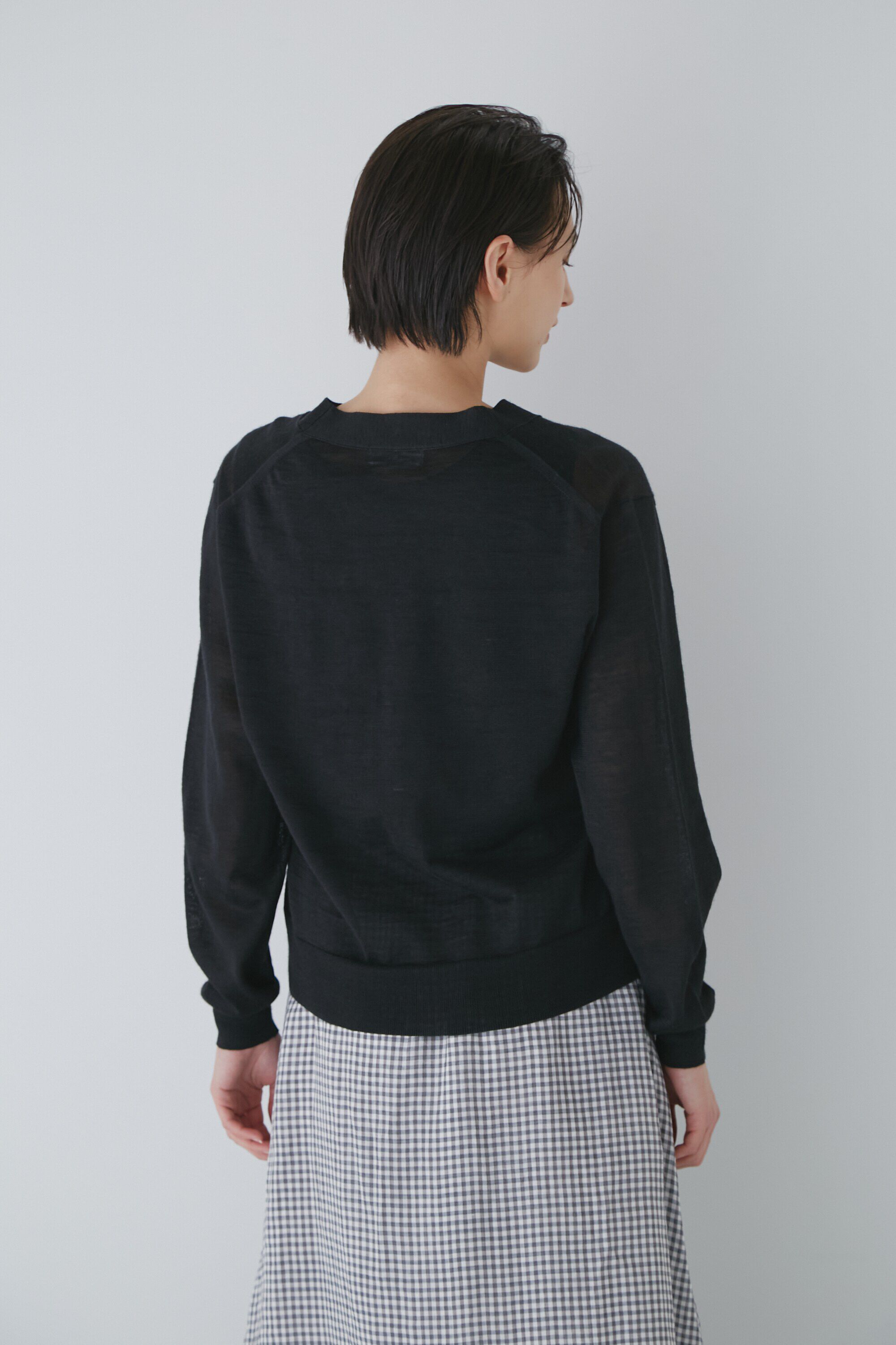  「◆ラミーハイゲージＶネックカーディガン」|ニット・セーター|