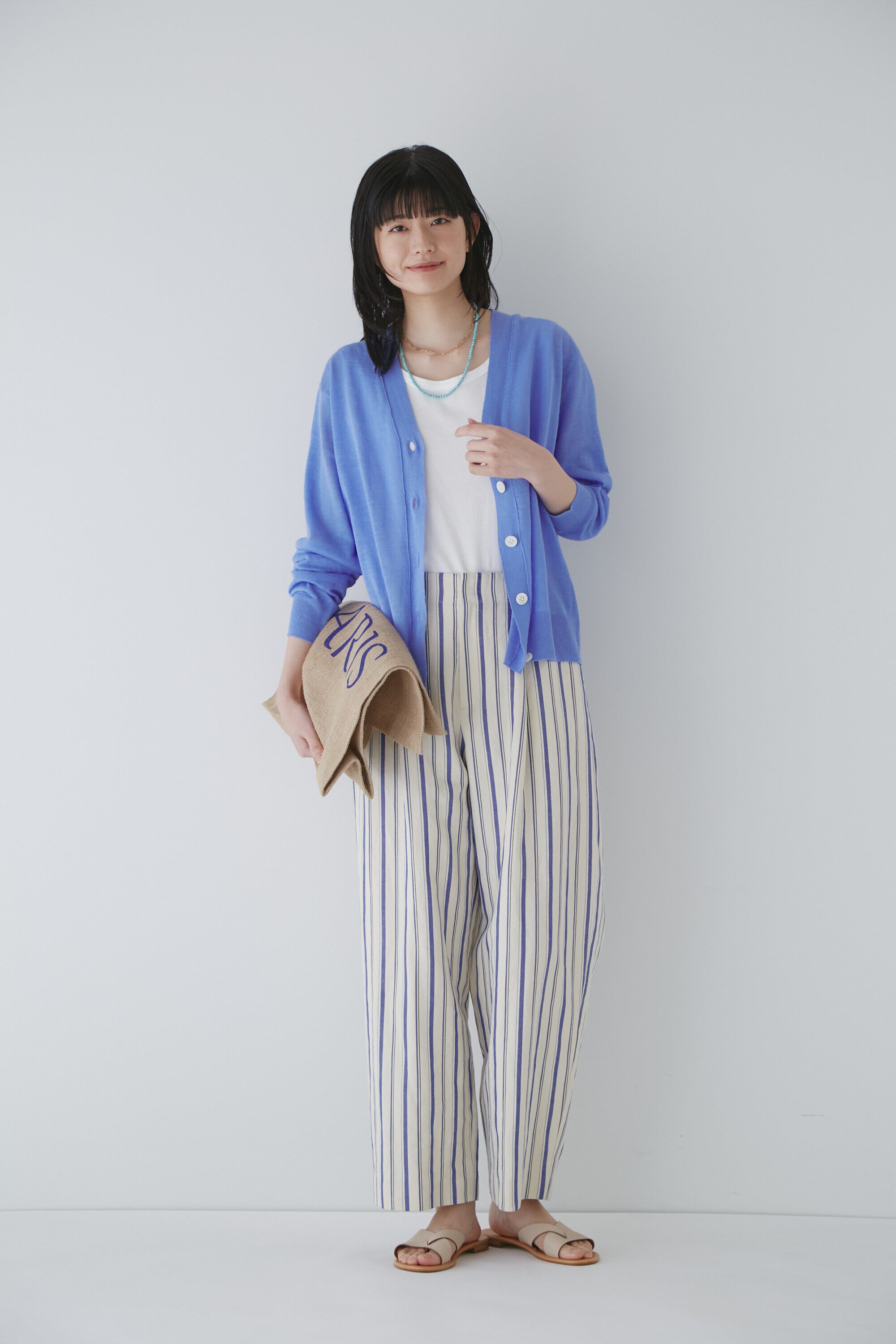  「◆ラミーハイゲージＶネックカーディガン」|ニット・セーター|