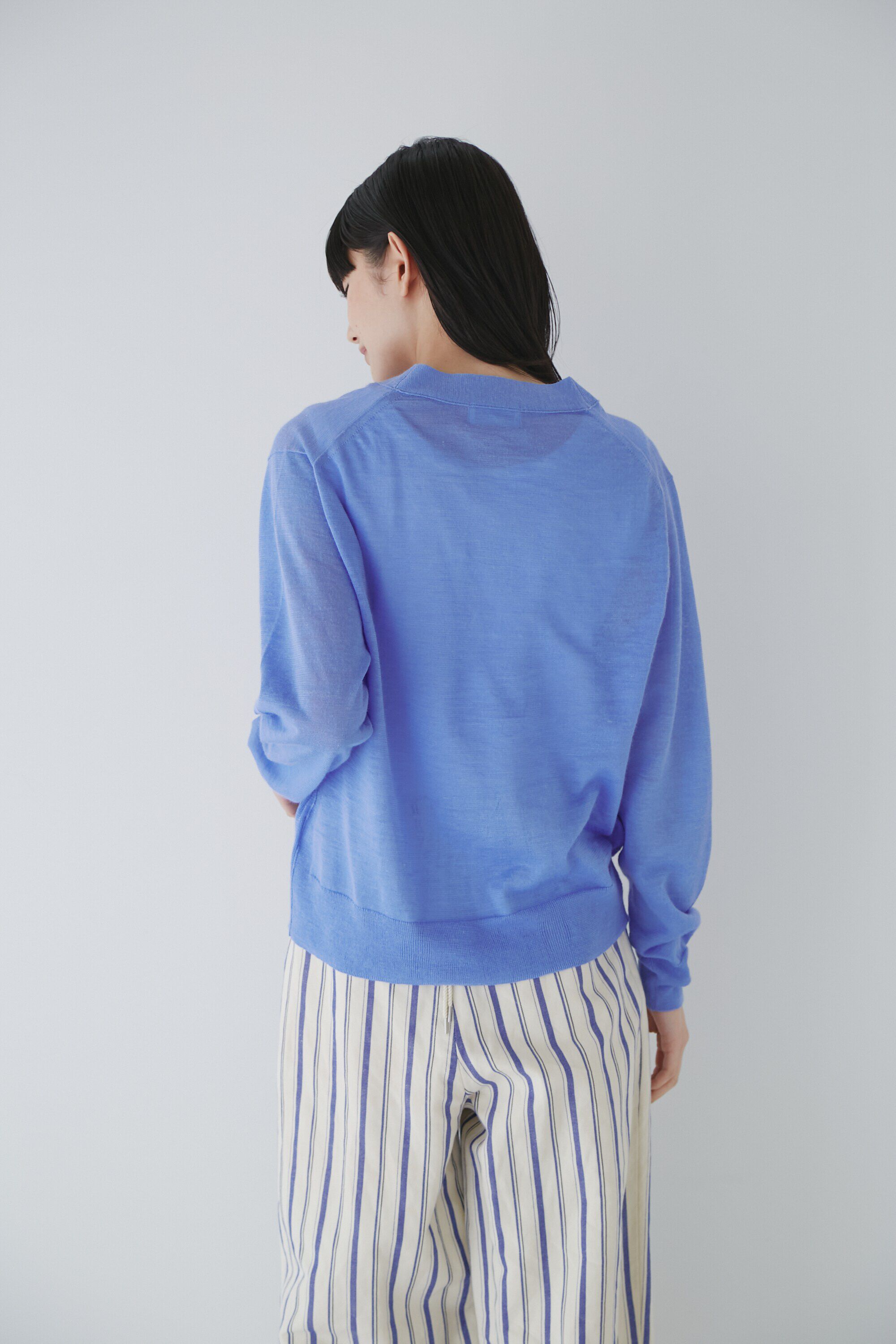  「◆ラミーハイゲージＶネックカーディガン」|ニット・セーター|