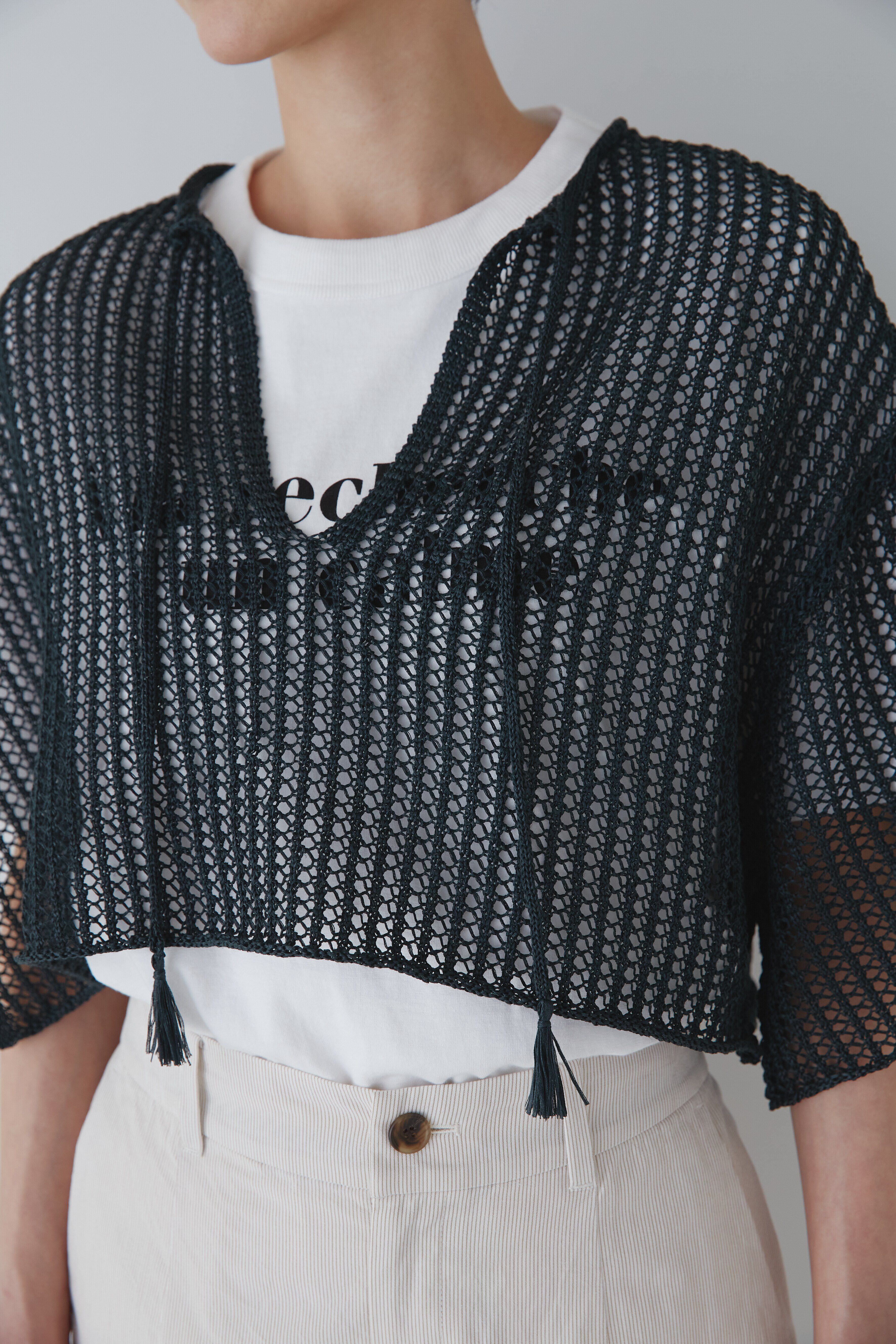  「◆アシンメトリースリーブポンチョ」|ニット・セーター|