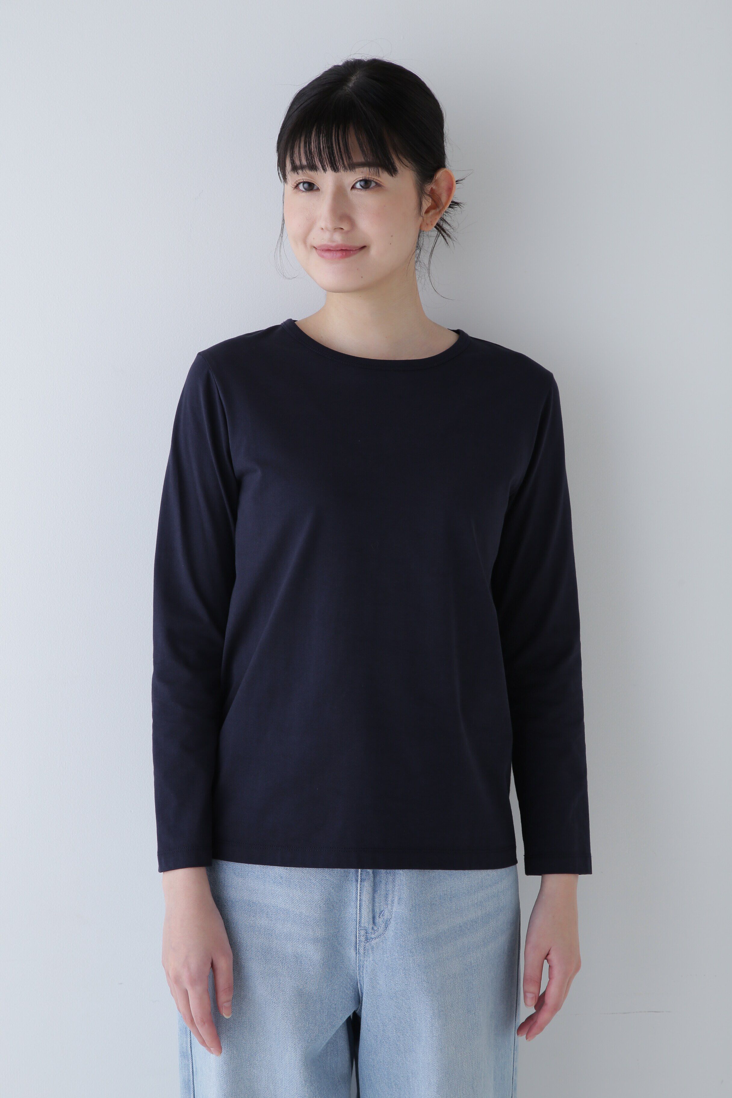  「オーガニック綿天竺長袖Ｔシャツ」|Tシャツ・カットソー|