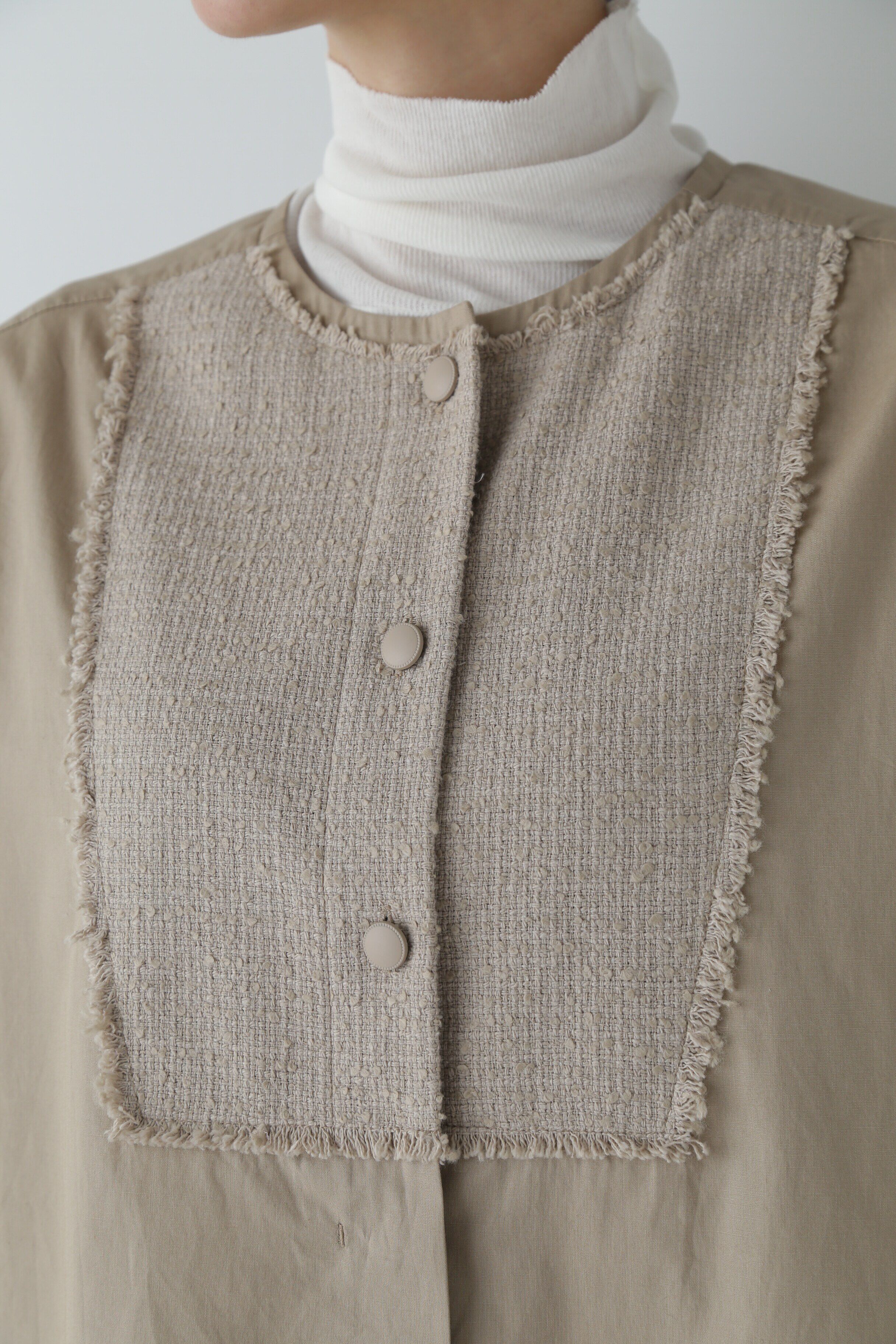  「ツイードドッキングブラウス」|シャツ・ブラウス|