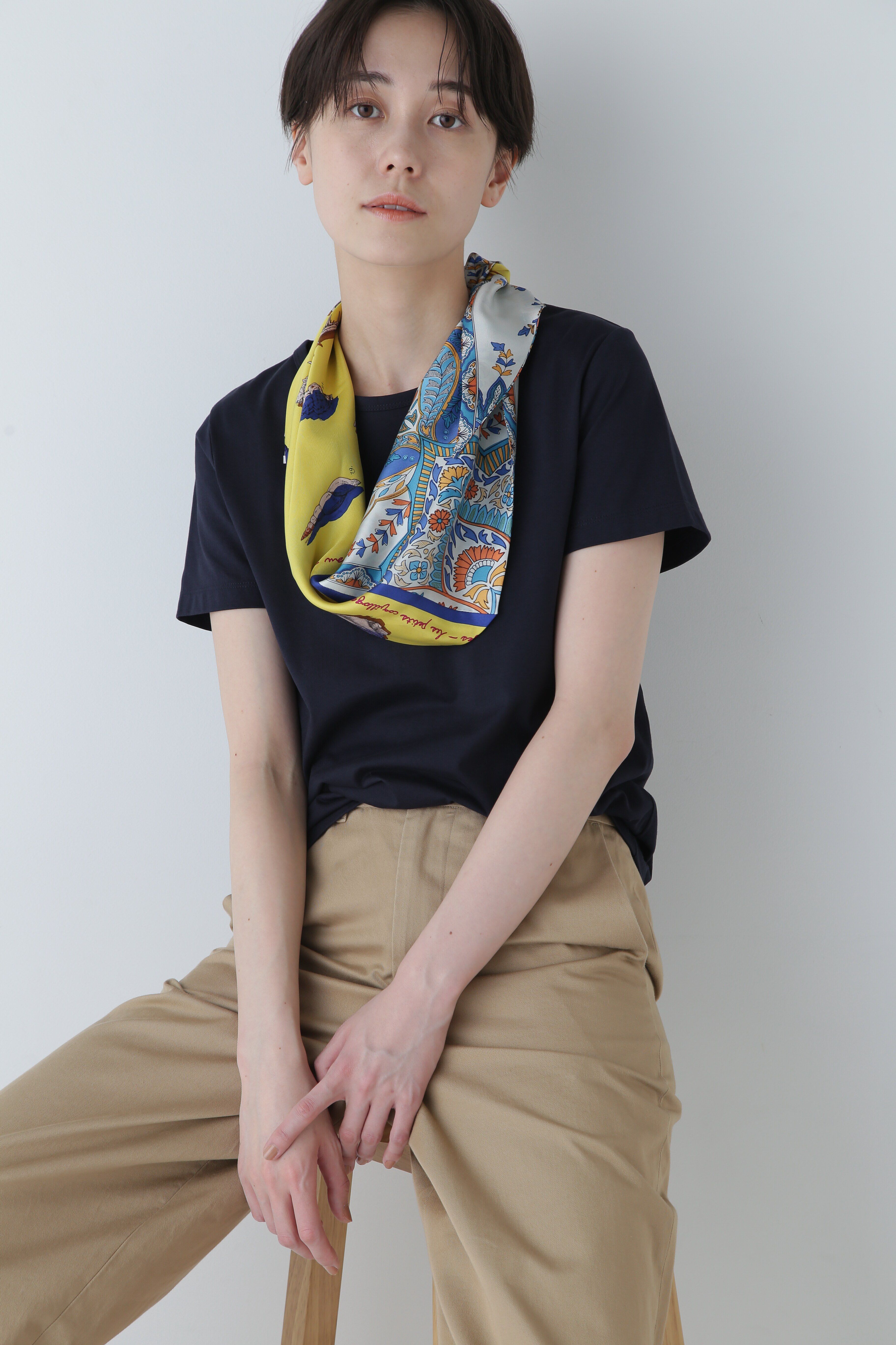  「◆オーガニック綿天竺半袖Ｔシャツ」|Tシャツ・カットソー|ネイビー