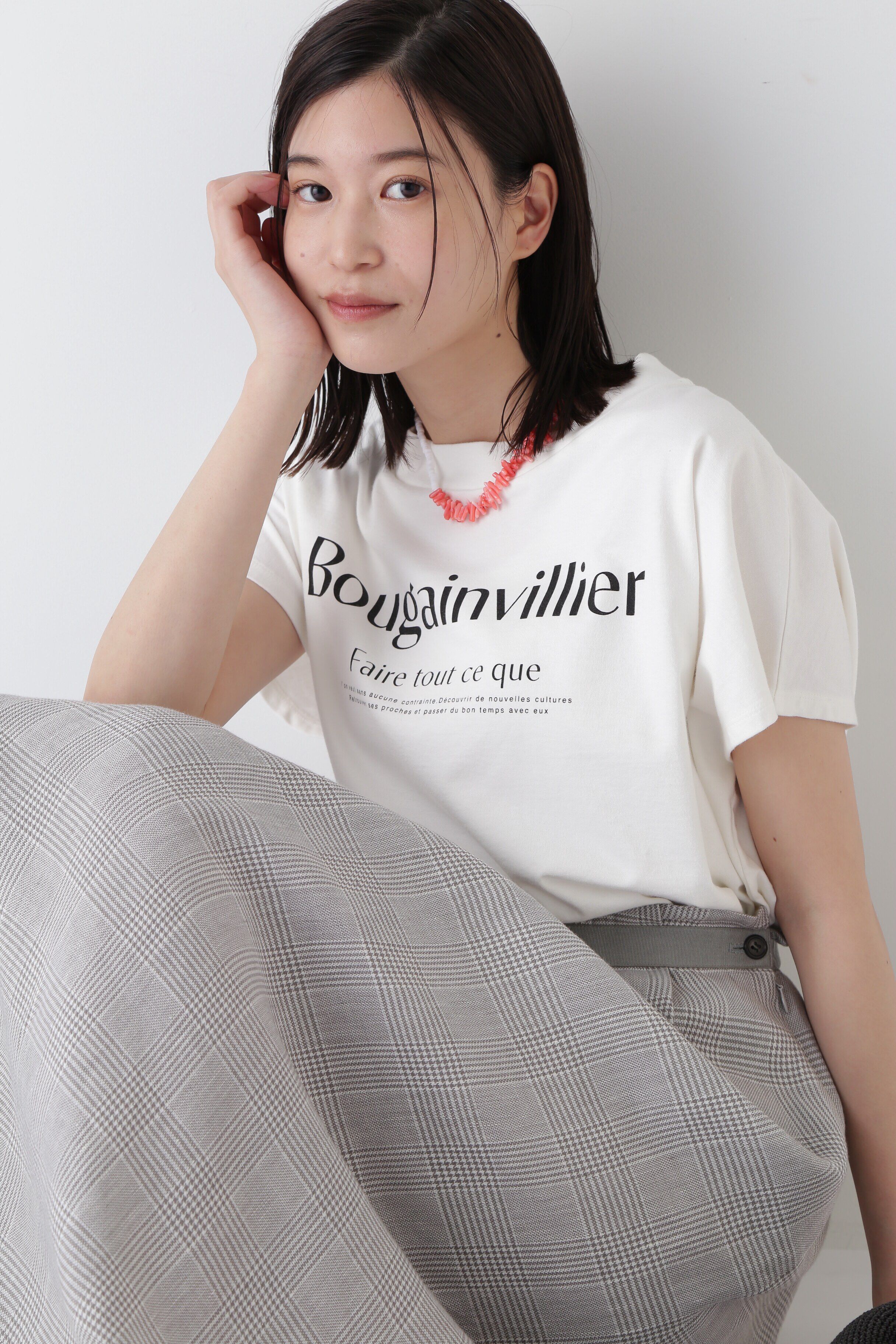  「◆ロゴプリントプレーティングＢＩＧＴシャツ」|Tシャツ・カットソー|ホワイト&times;ブラ