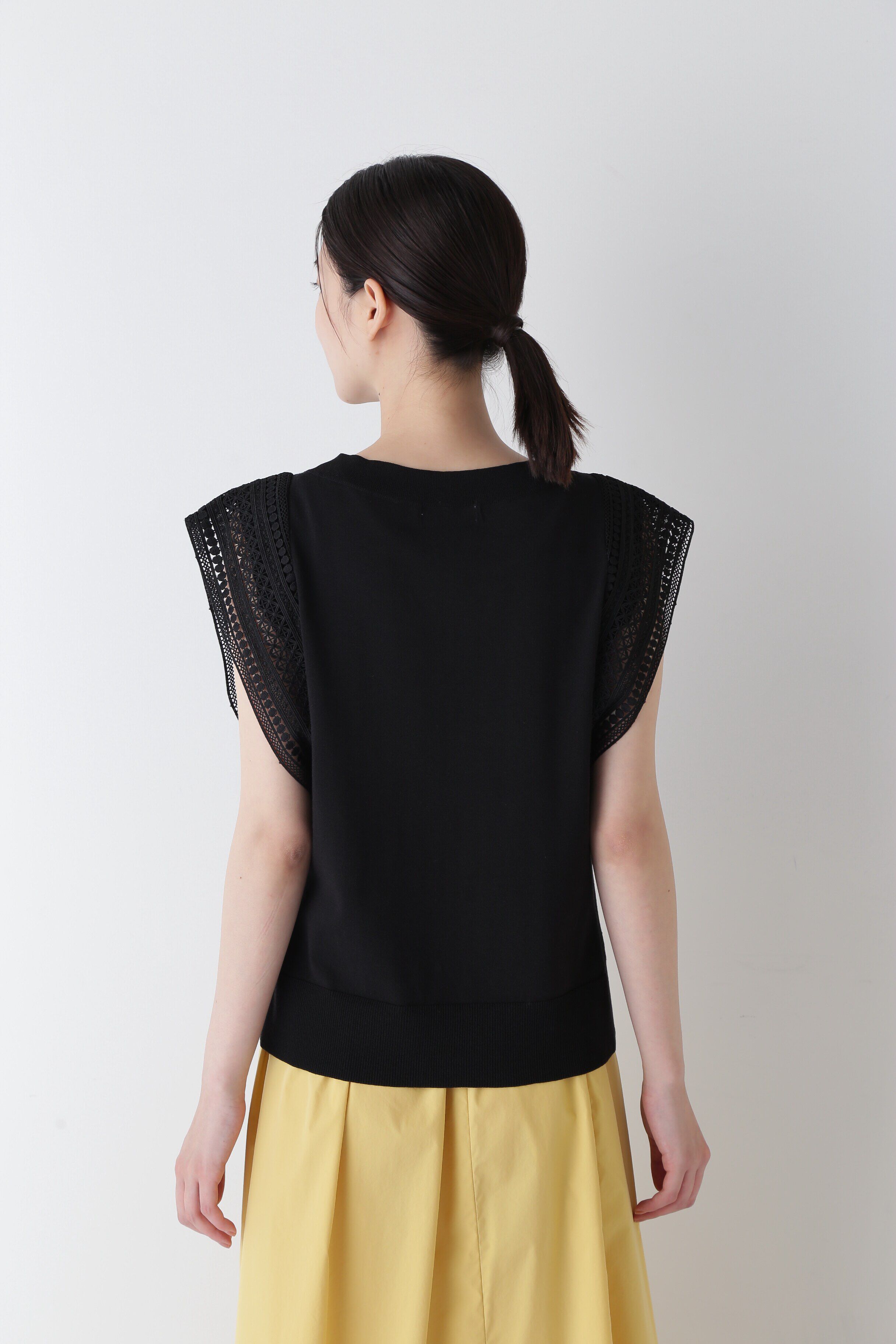  「◆レースドッキングニットトップス」|ニット・セーター|