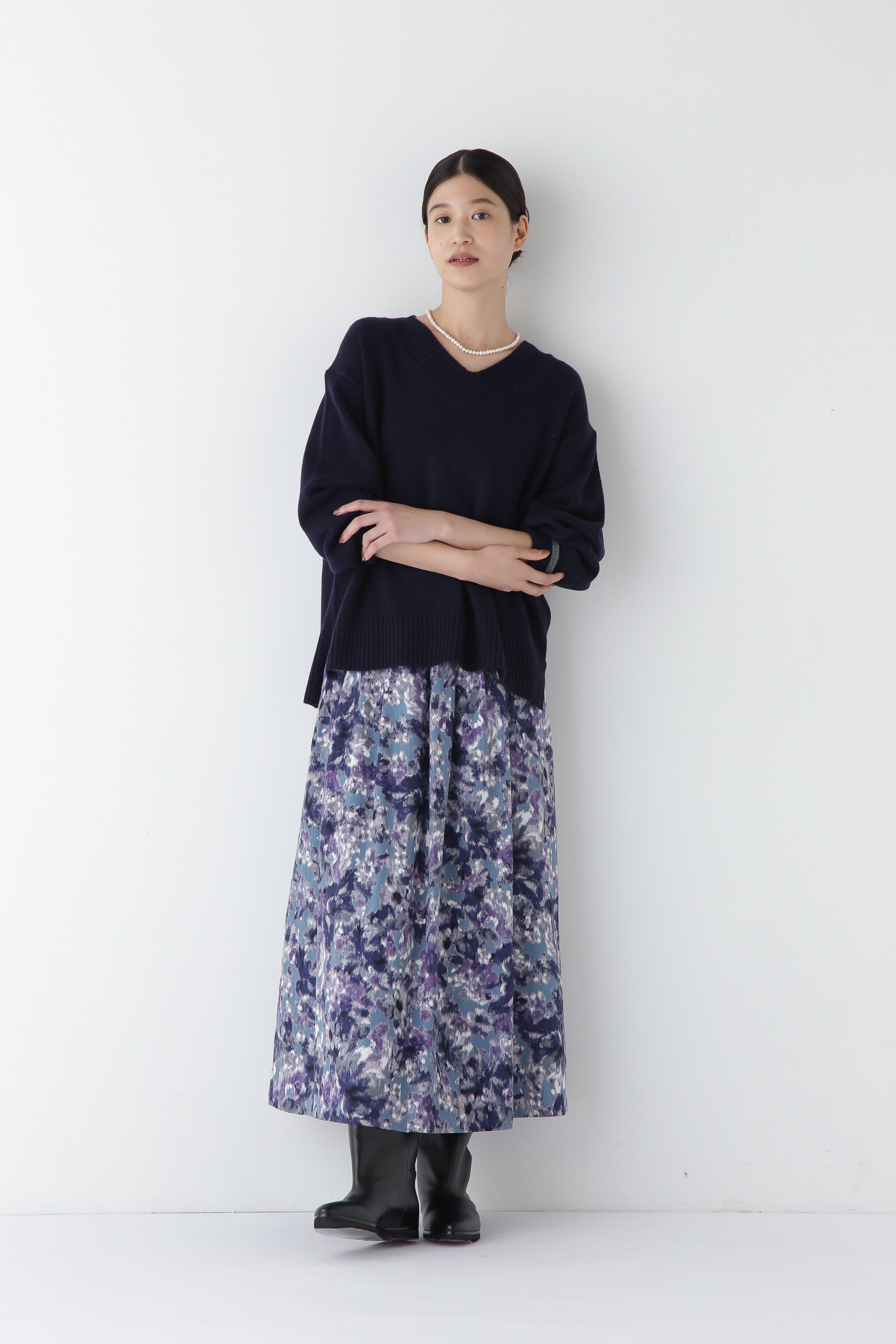  「◆セルロース／Ｃホグシ風ランダムタックスカート」|スカート|