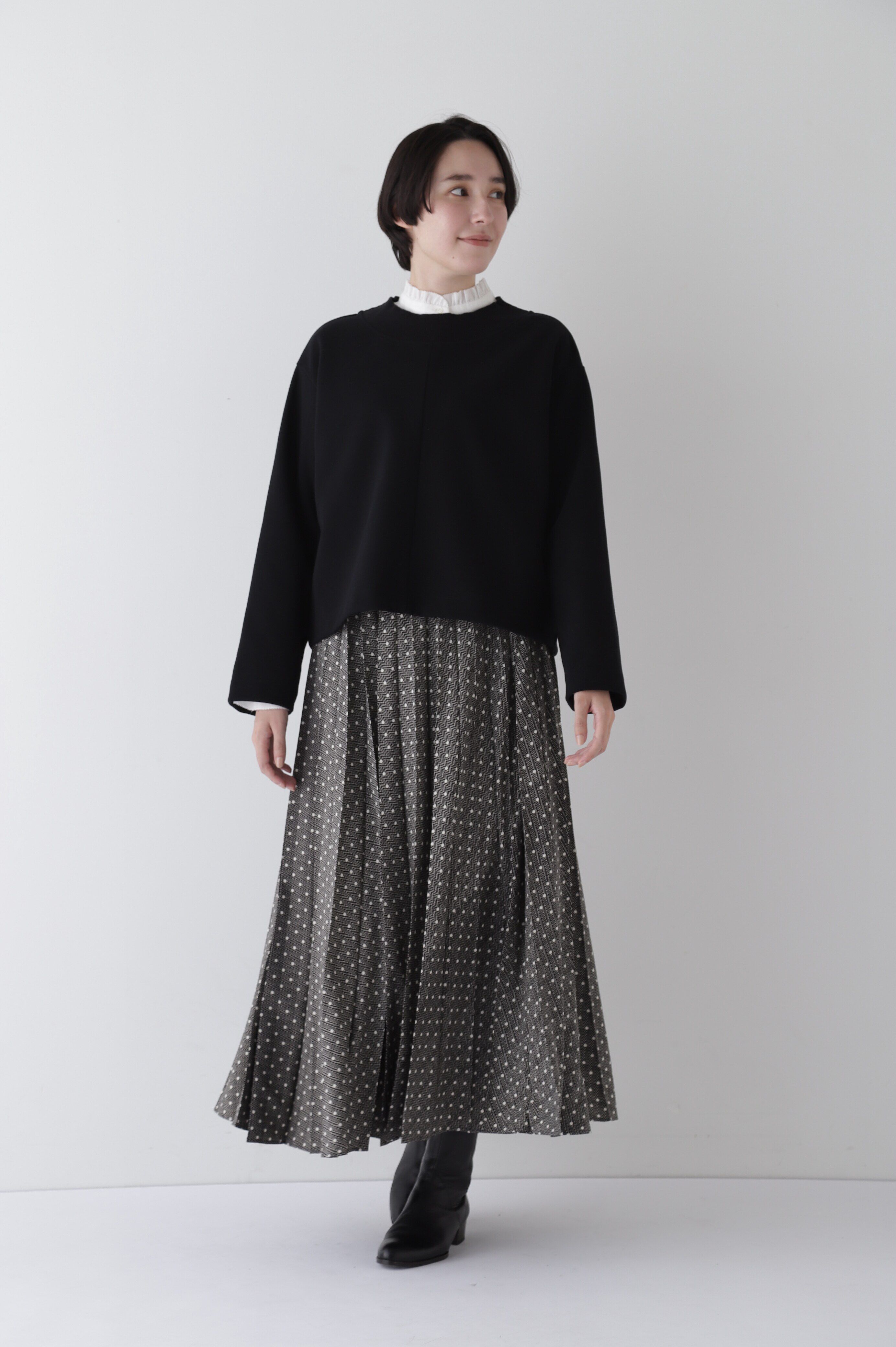  「◆ニードルパンチリブクルーネックプルオーバー」|Tシャツ・カットソー|