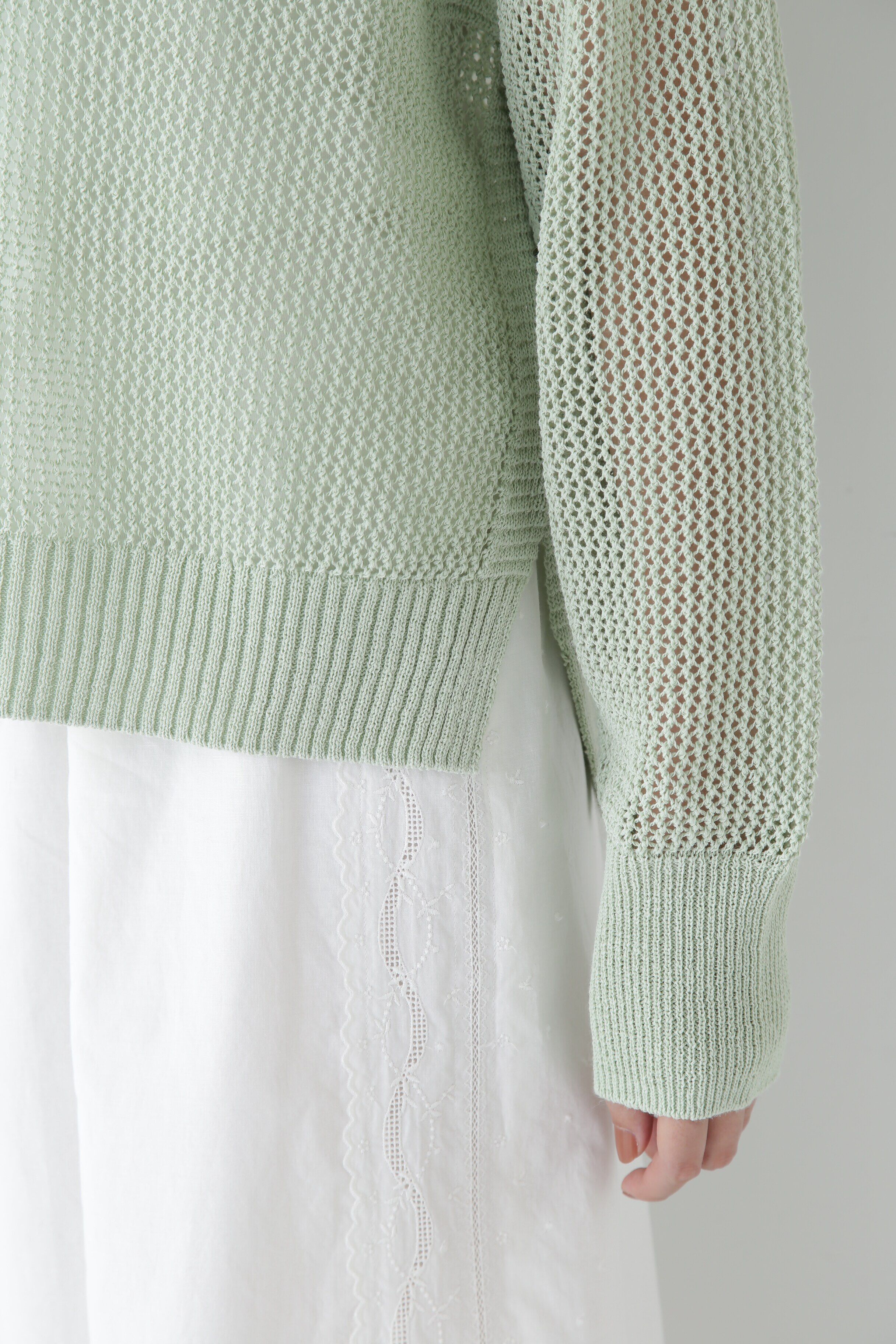  「◆【ウォッシャブル】テープヤーンメッシュスキッパープルオーバー」|ニット・セーター|