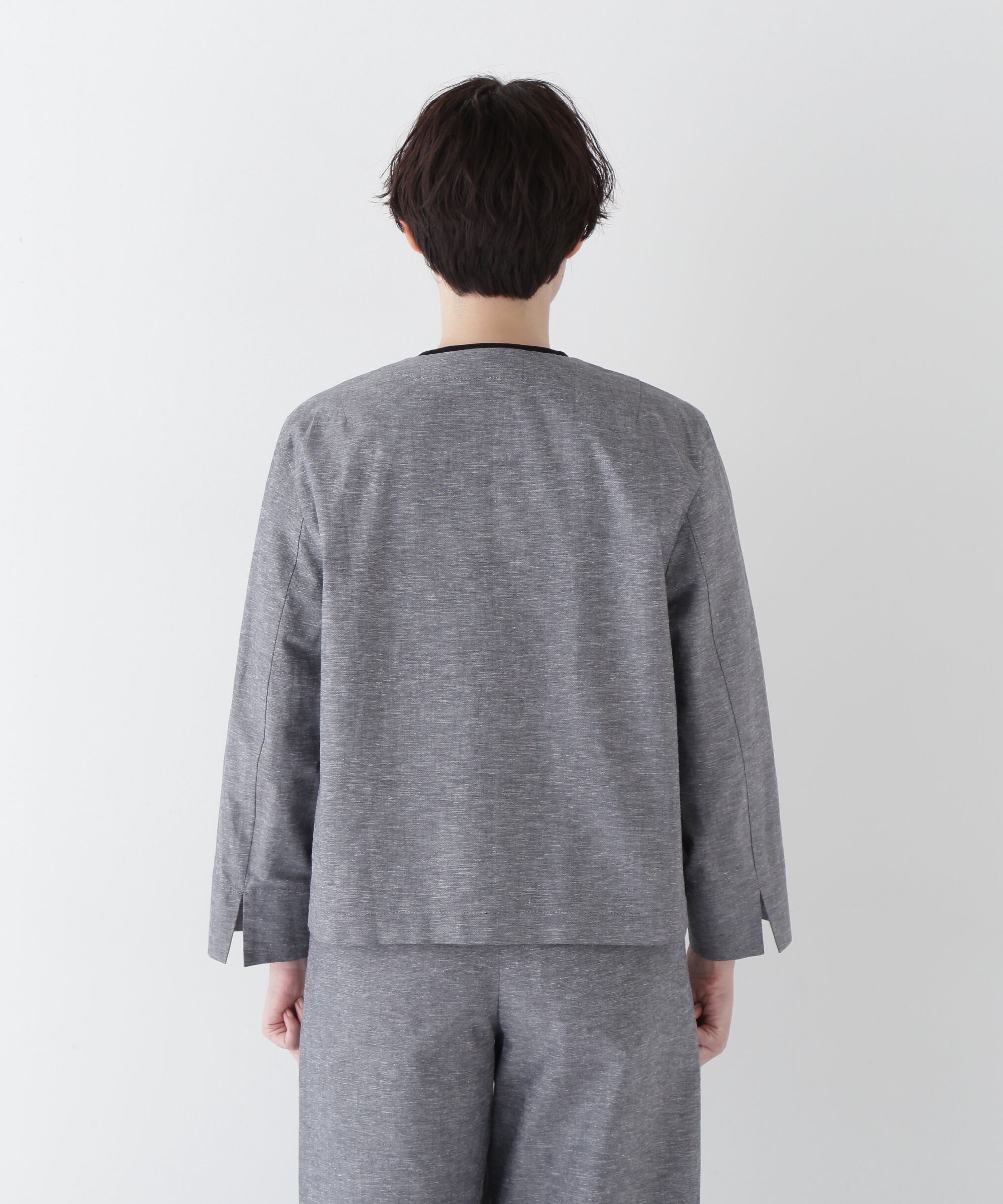  「◆綿麻シャンブレーVネックブルゾン」|ブルゾン・スタジャン|