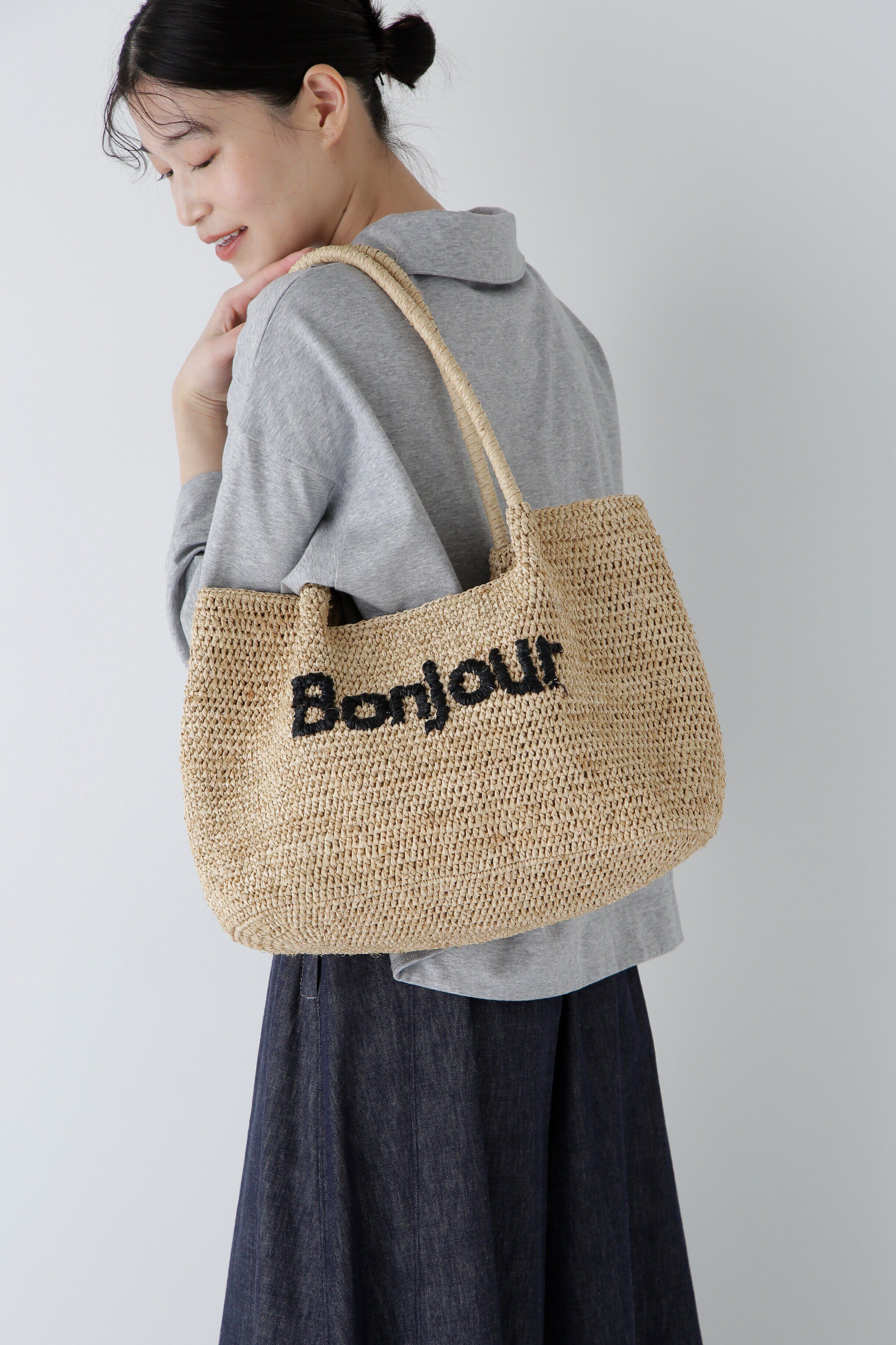  「◆Bonjourラフィアバッグ」|その他|ナチュラル&times;  1