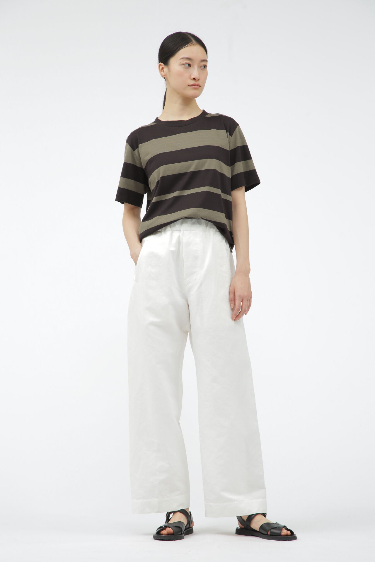  「COTTON LINEN STRIPE JERSEY」|Tシャツ・カットソー|