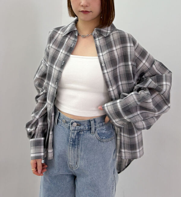 archives「スプリングチェックミドルシャツ」|シャツ・ブラウス|GRAY