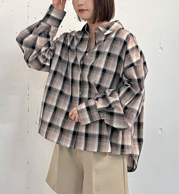 archives「スプリングチェックミドルシャツ」|シャツ・ブラウス|BEIGE