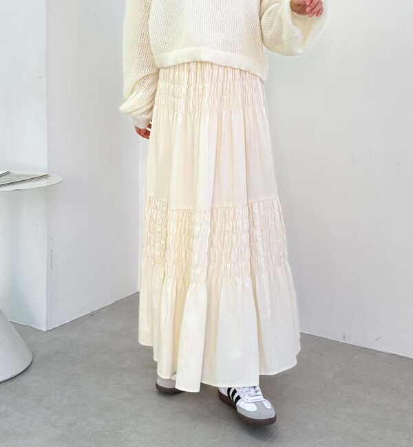 archives「コットンライクシャーリングティアードスカート」|スカート|