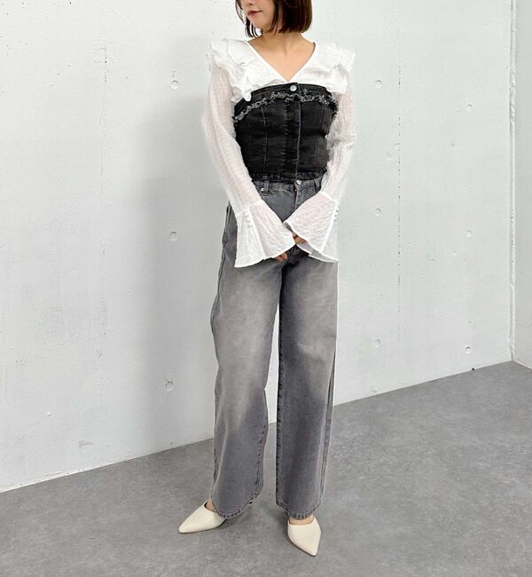 archives「Ｆボタンデニムビスチェ」|シャツ・ブラウス|