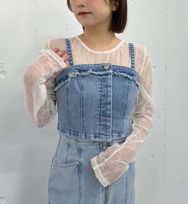 archives「Ｆボタンデニムビスチェ」|シャツ・ブラウス|