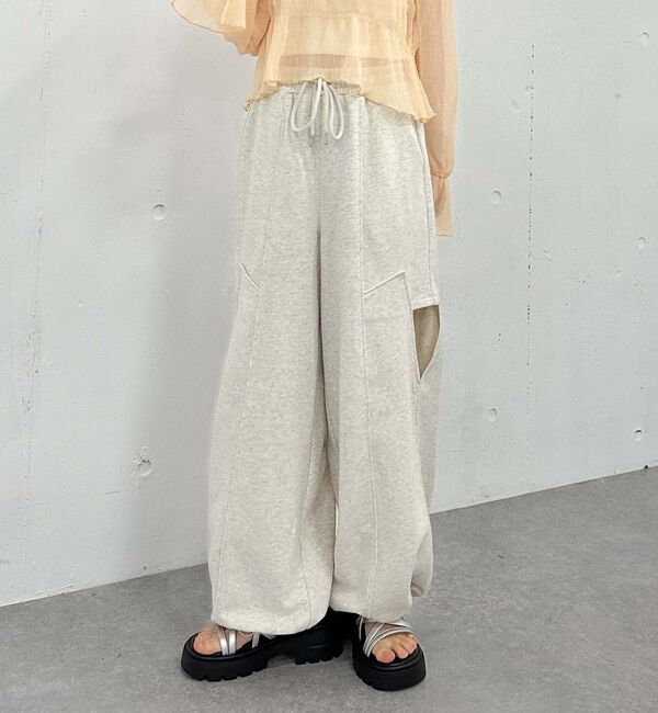 archives「サイドカットアウトスウェットパンツ」|その他|OATMEAL