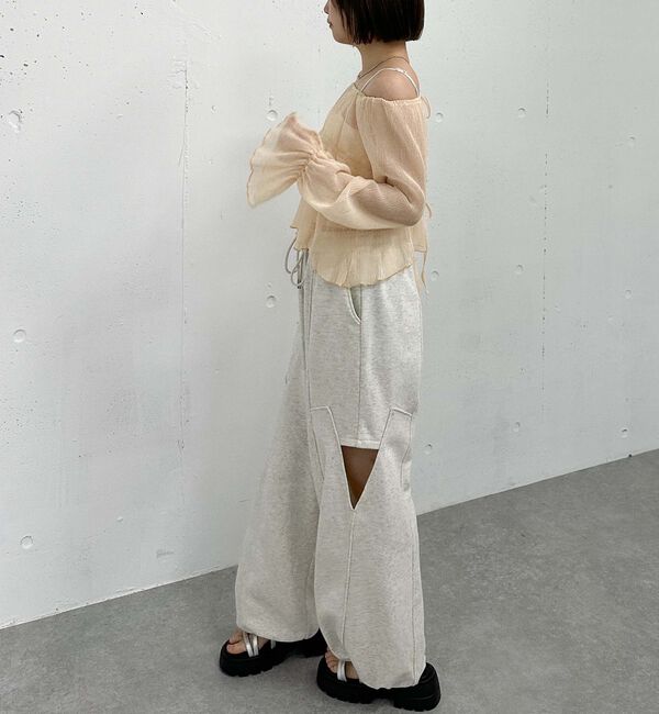 archives「サイドカットアウトスウェットパンツ」|その他|